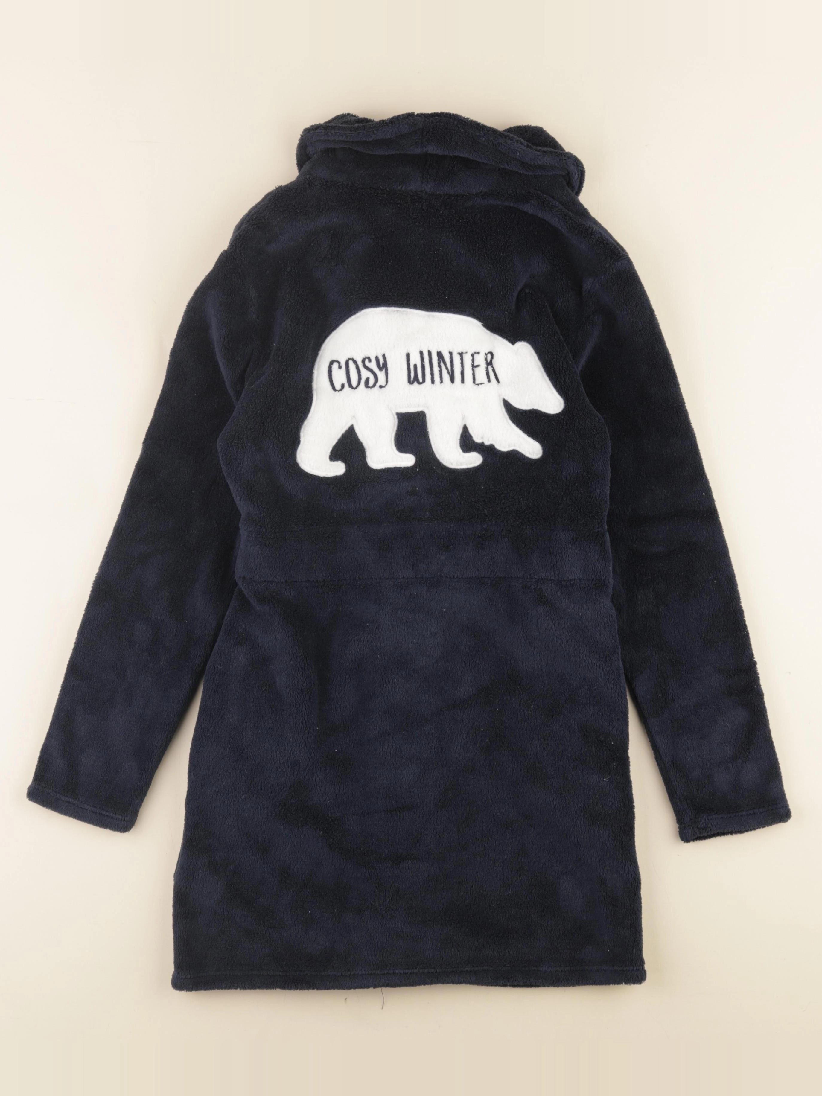 Vertbaudet - robe de chambre bleu imprimé au dos - 10 ans