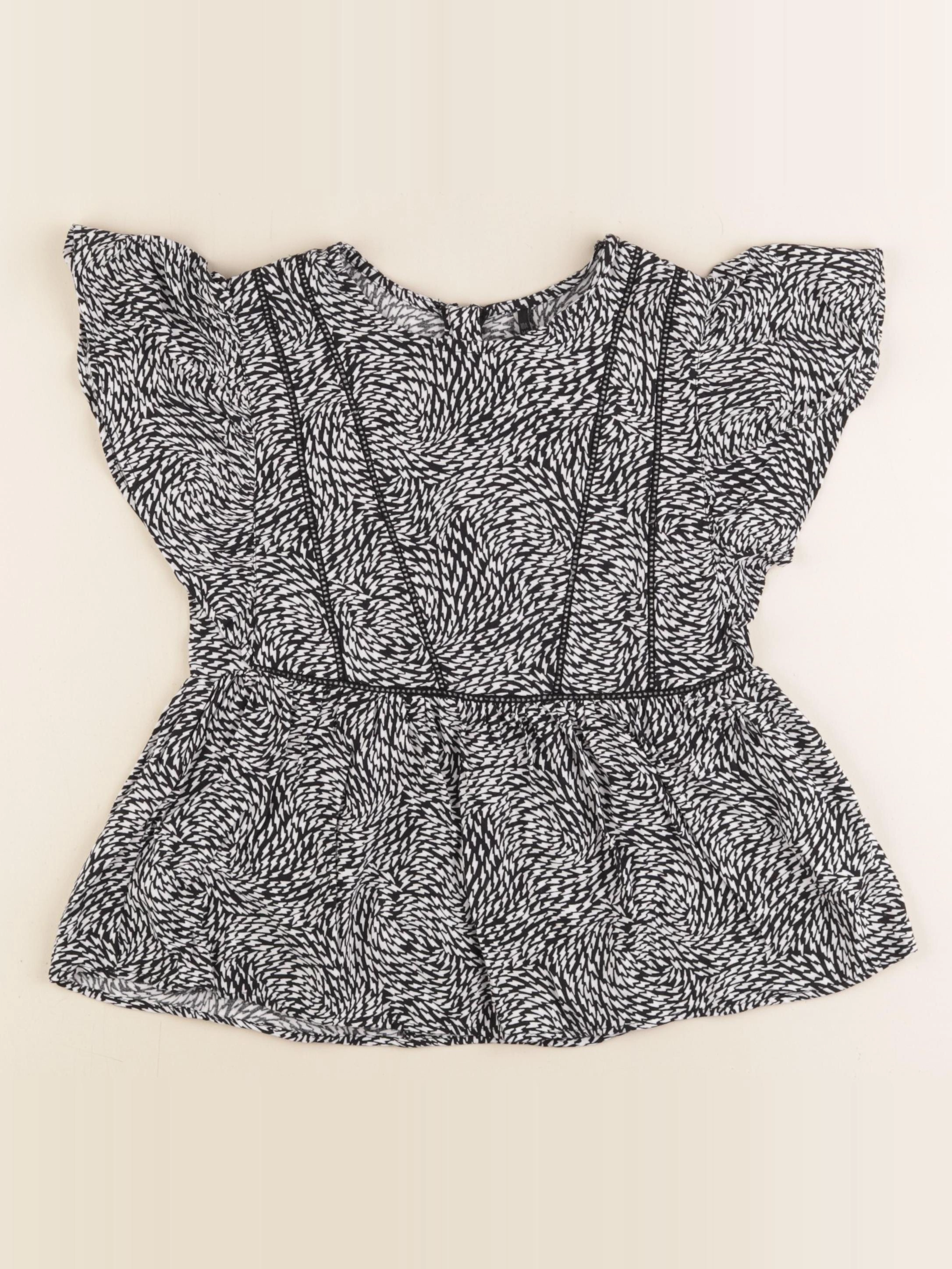 IKKS - blouse blanc, noir - 10 ans