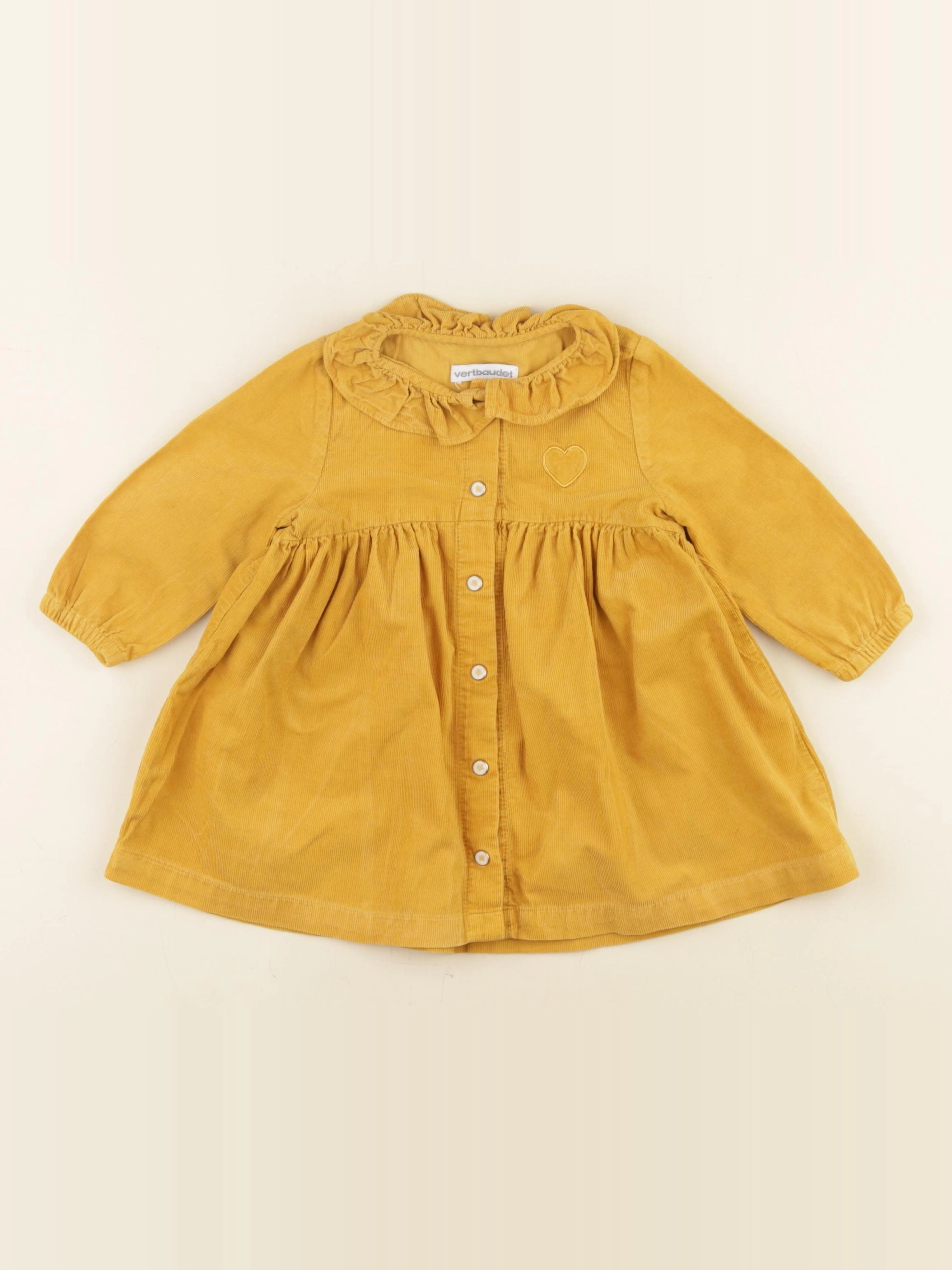 Vertbaudet - robe jaune - 9 mois