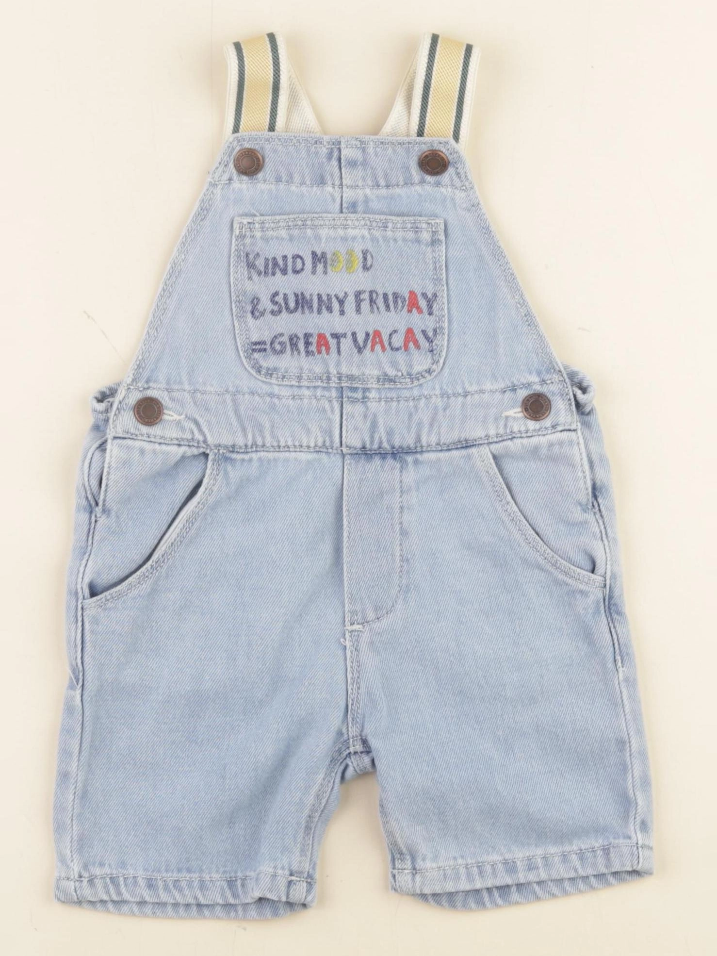 Zara - salopette bleu - 9/12 mois