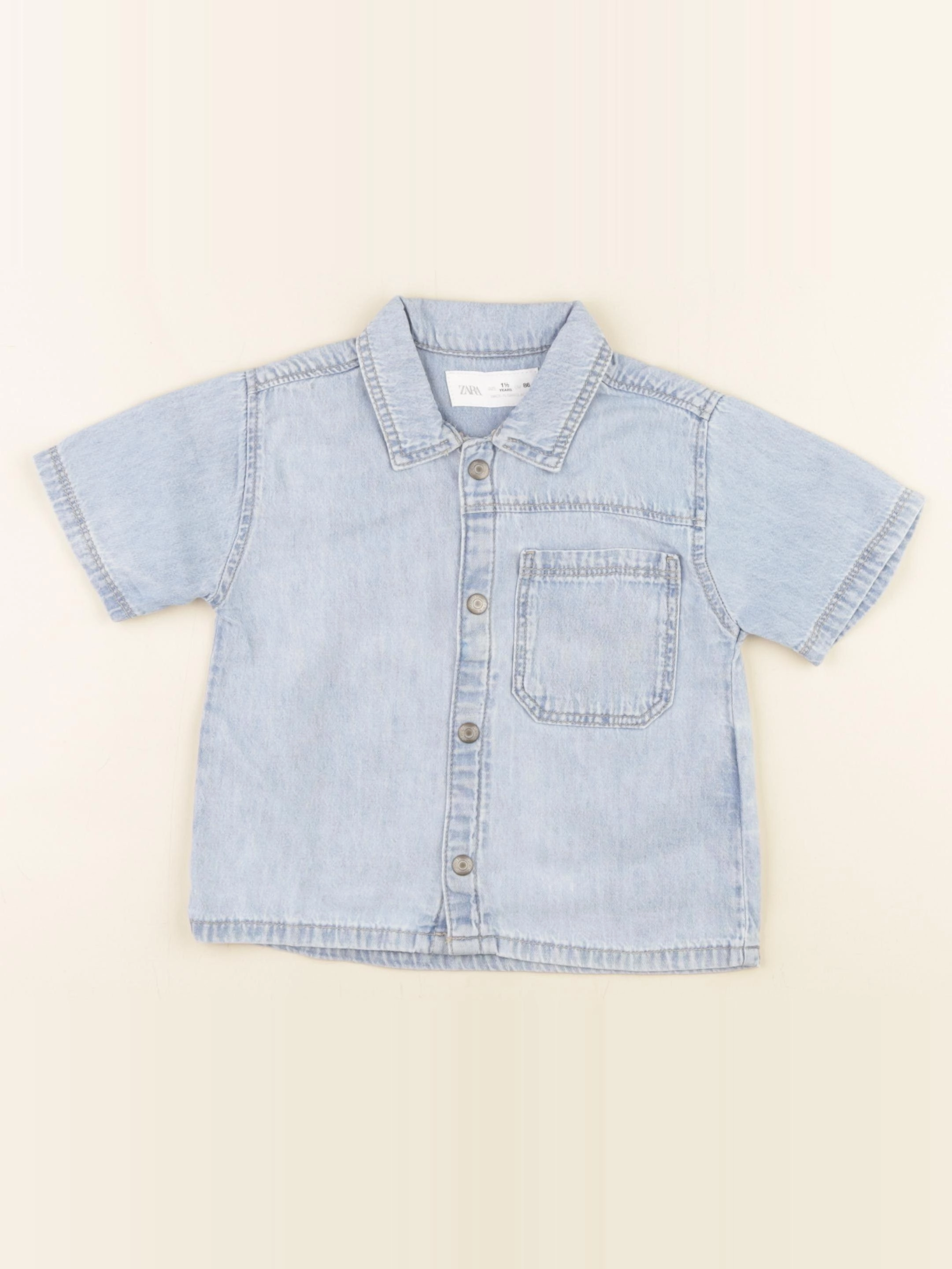 Zara - chemise bleu - 12/18 mois