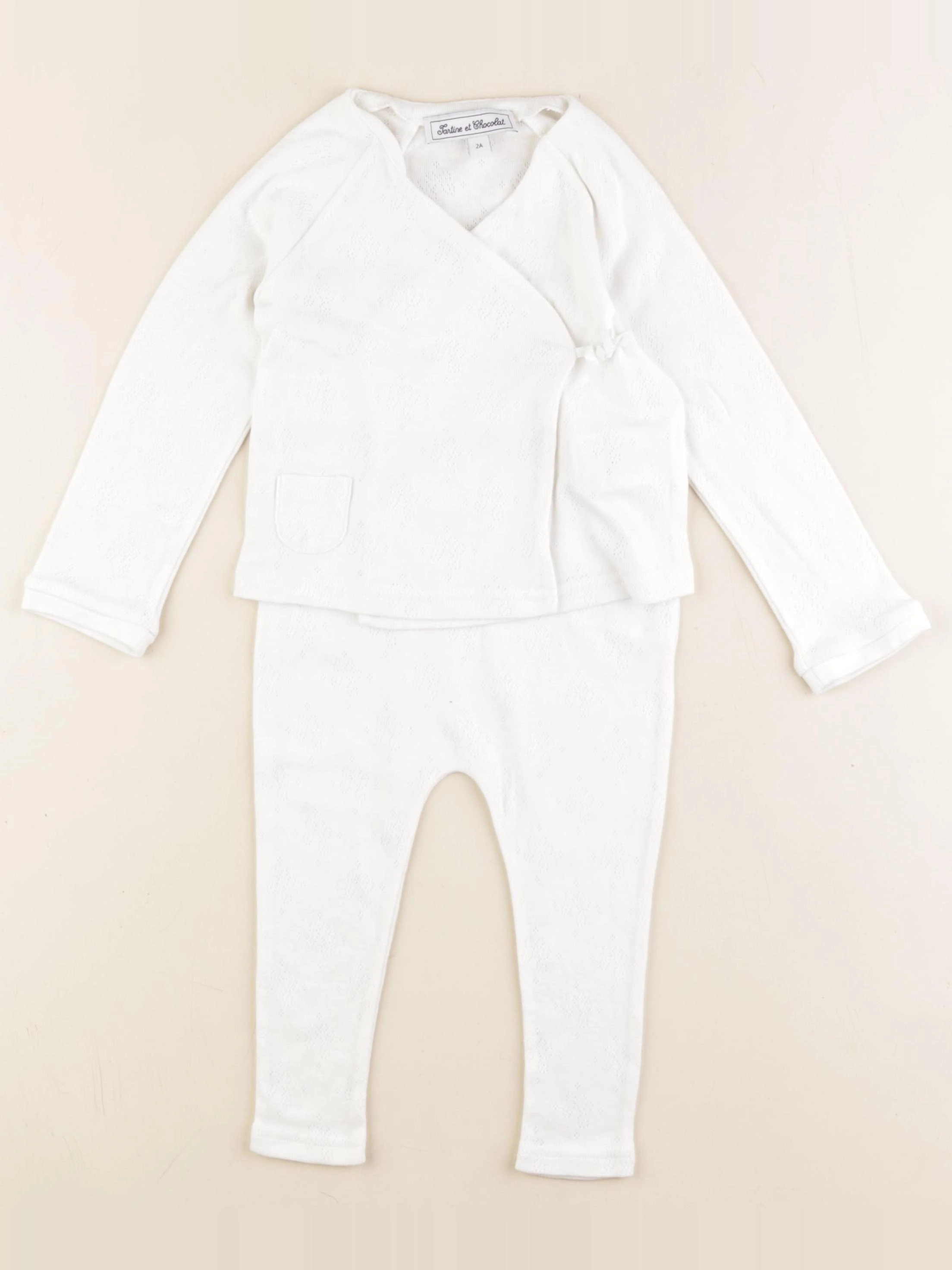 Tartine & Chocolat - ensemble blanc - 2 ans