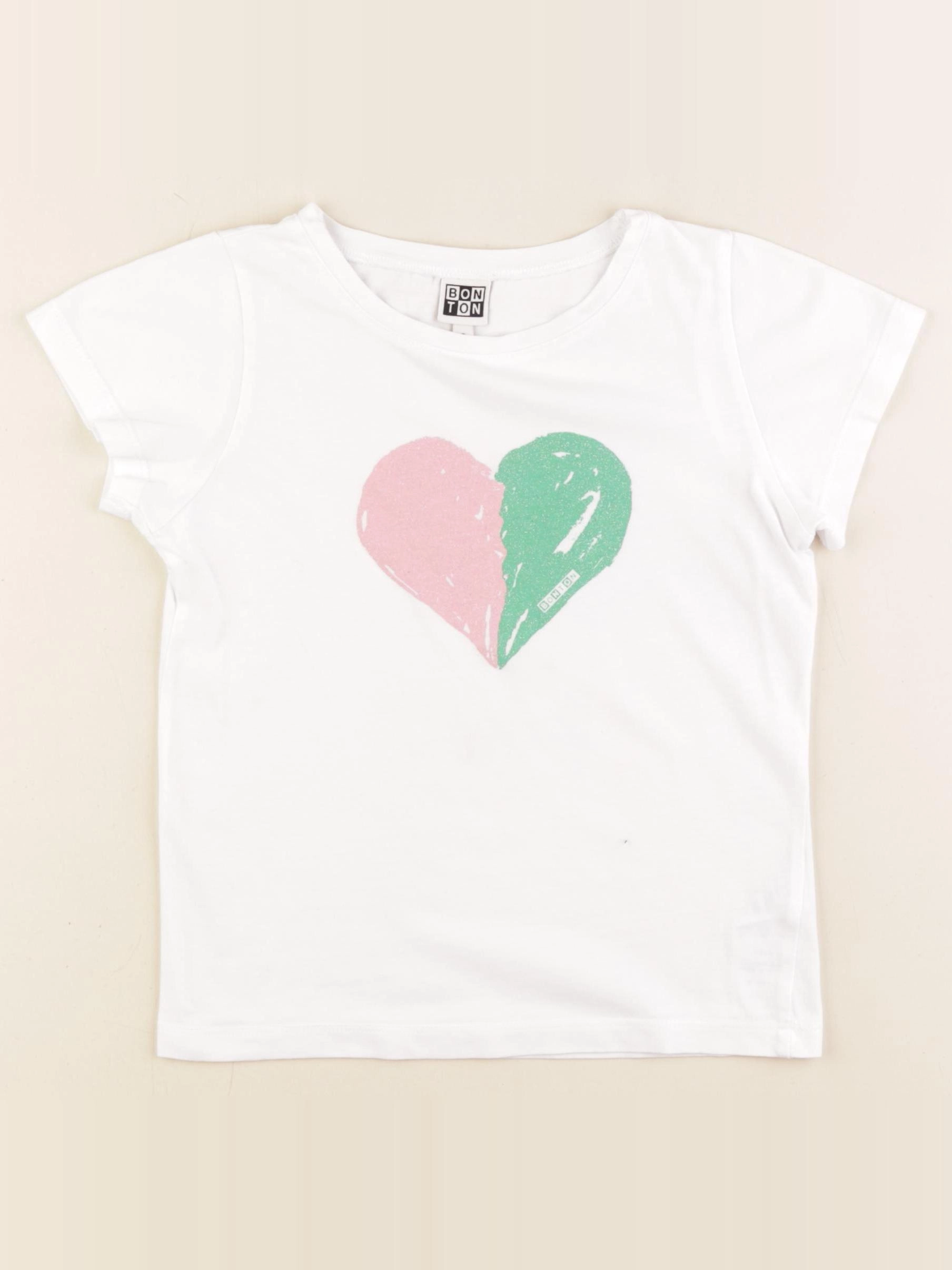 Bonton - tee-shirt blanc - 8 ans