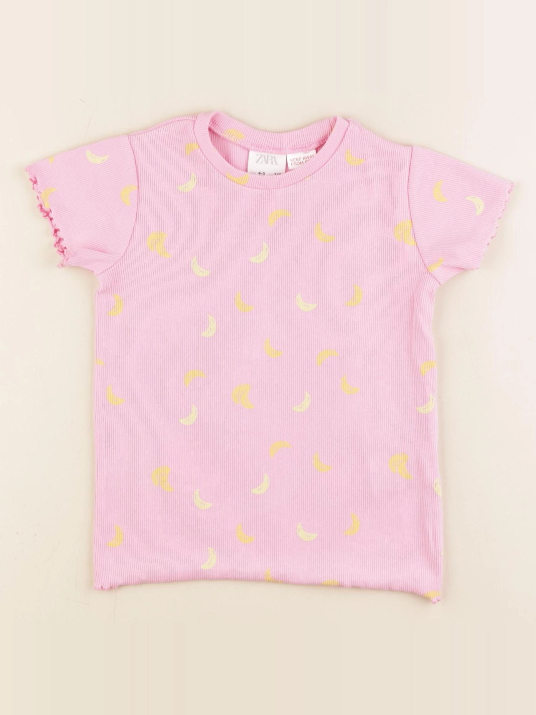 Zara - tee-shirt rose - 4/5 ans