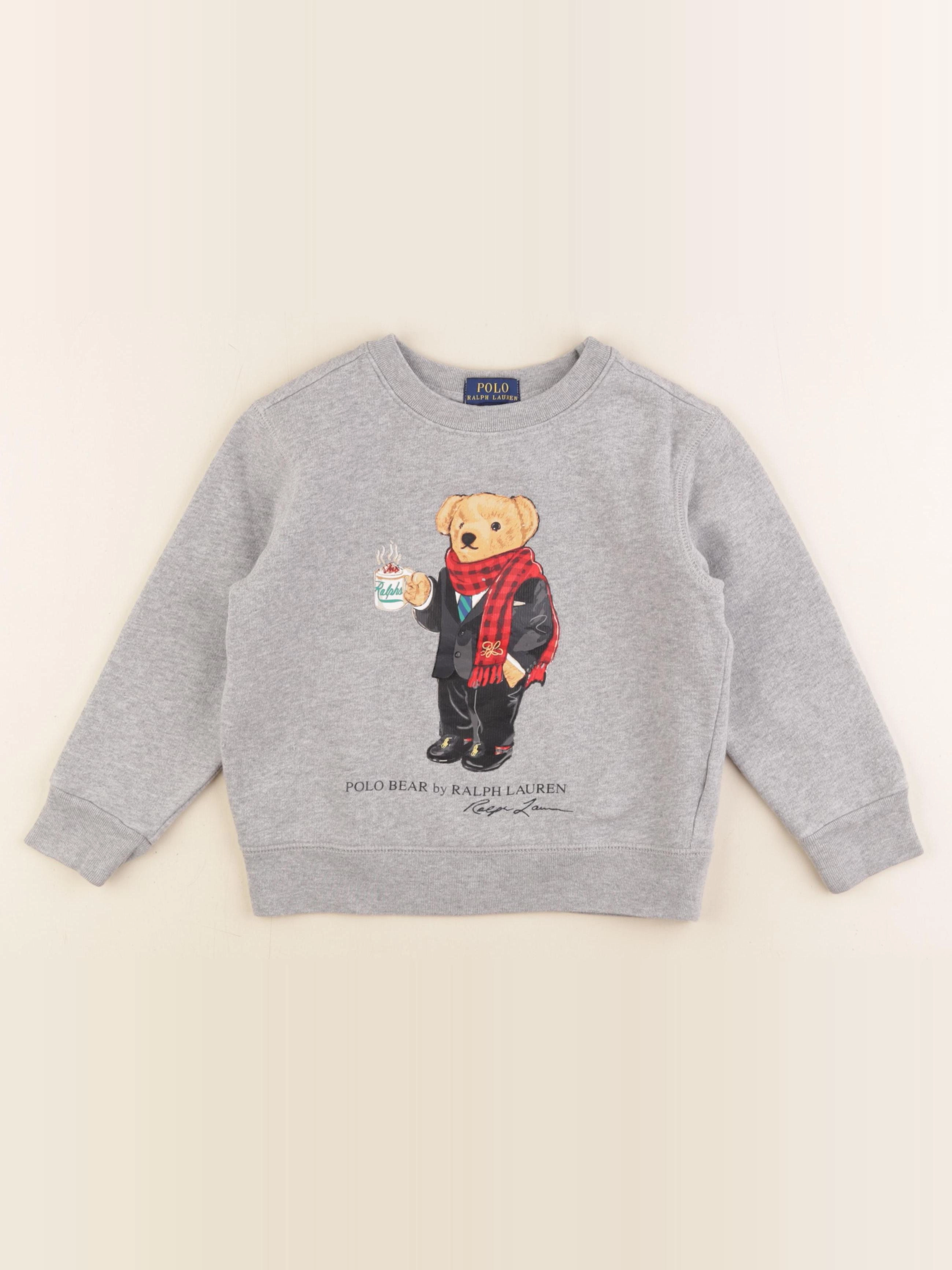 Ralph Lauren - sweat gris - 4 ans