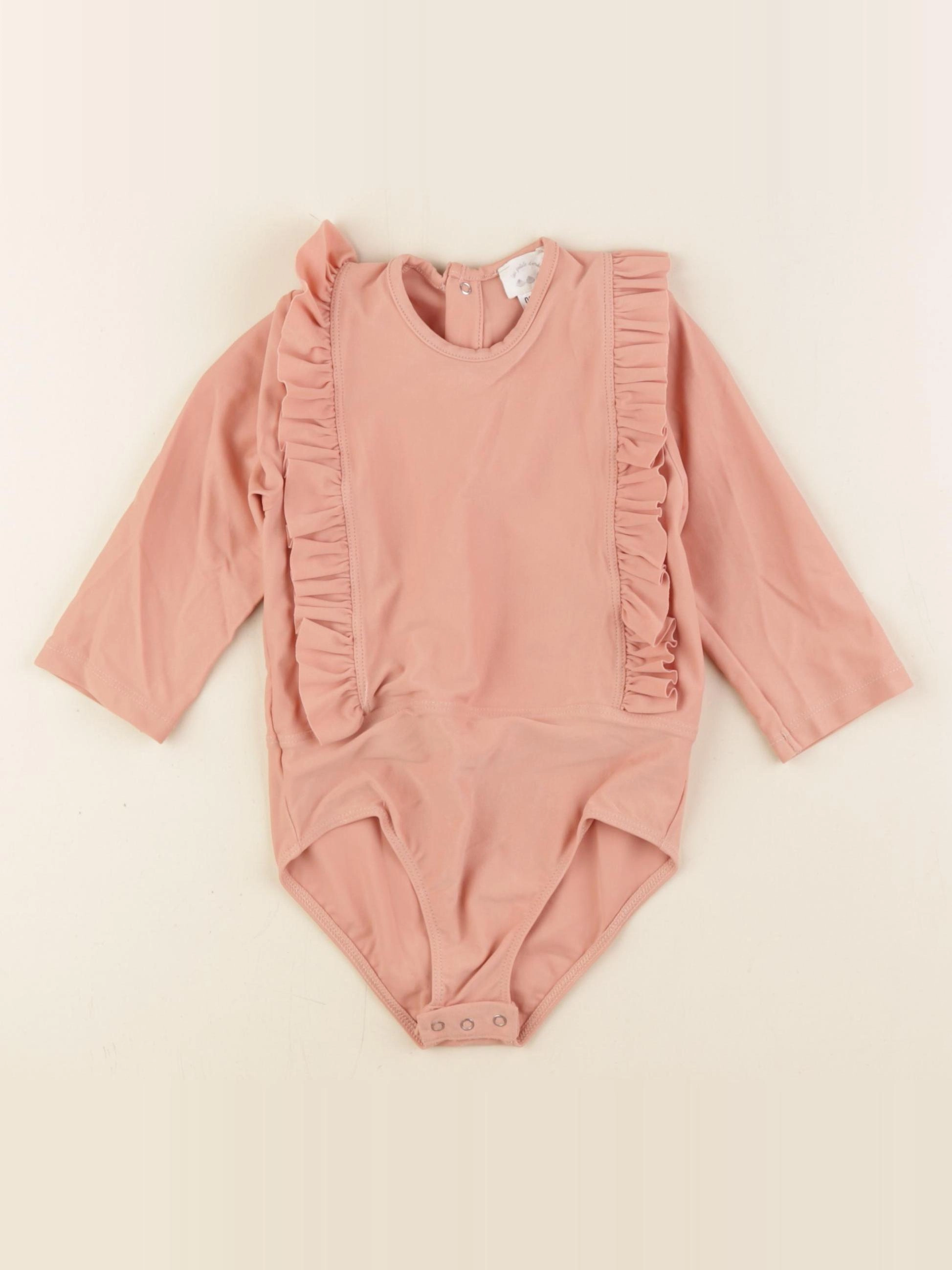 Les petits dores - combi de bain rose - 3/4 ans