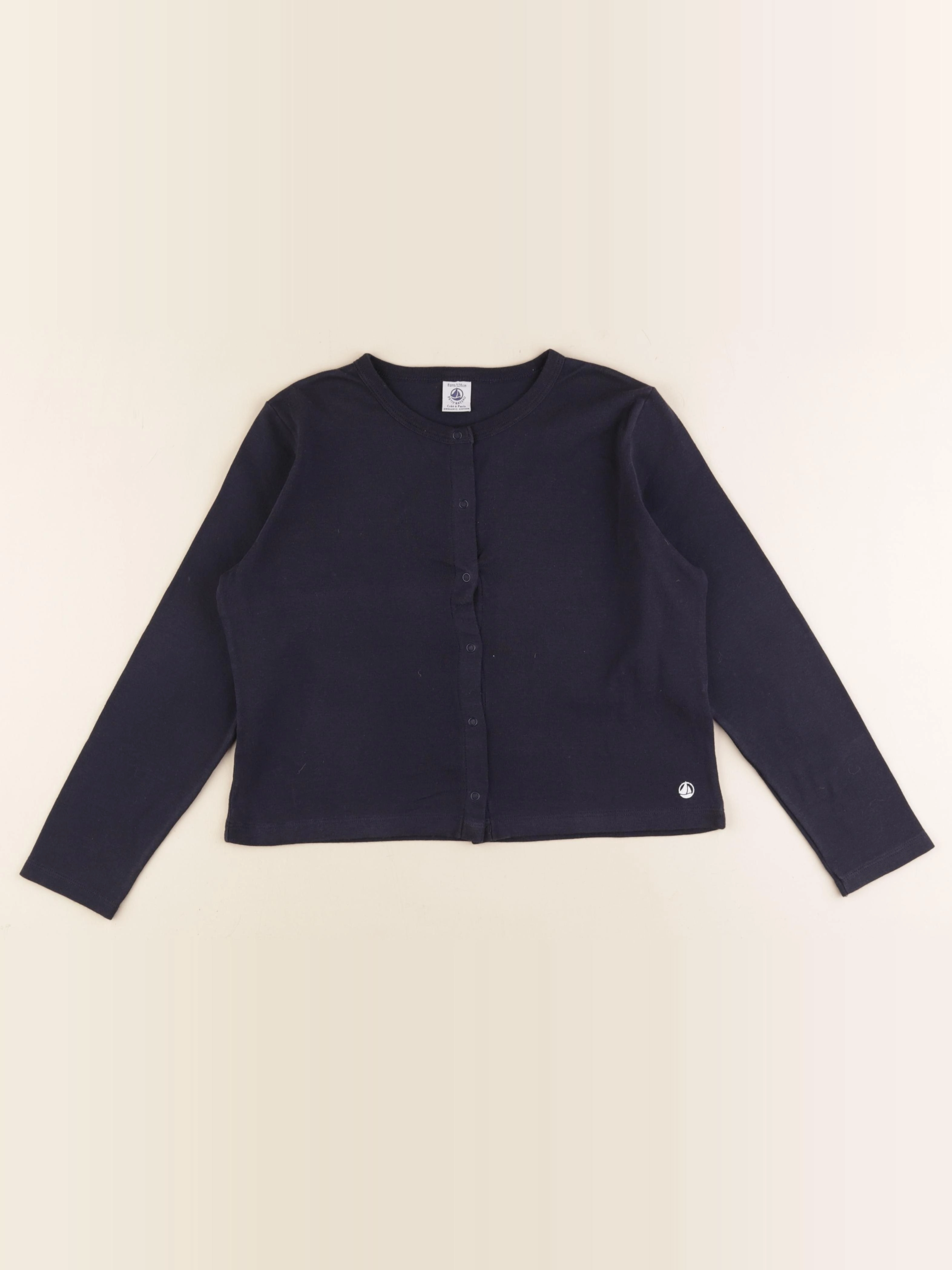 Petit Bateau - tee-shirt bleu - 8 ans