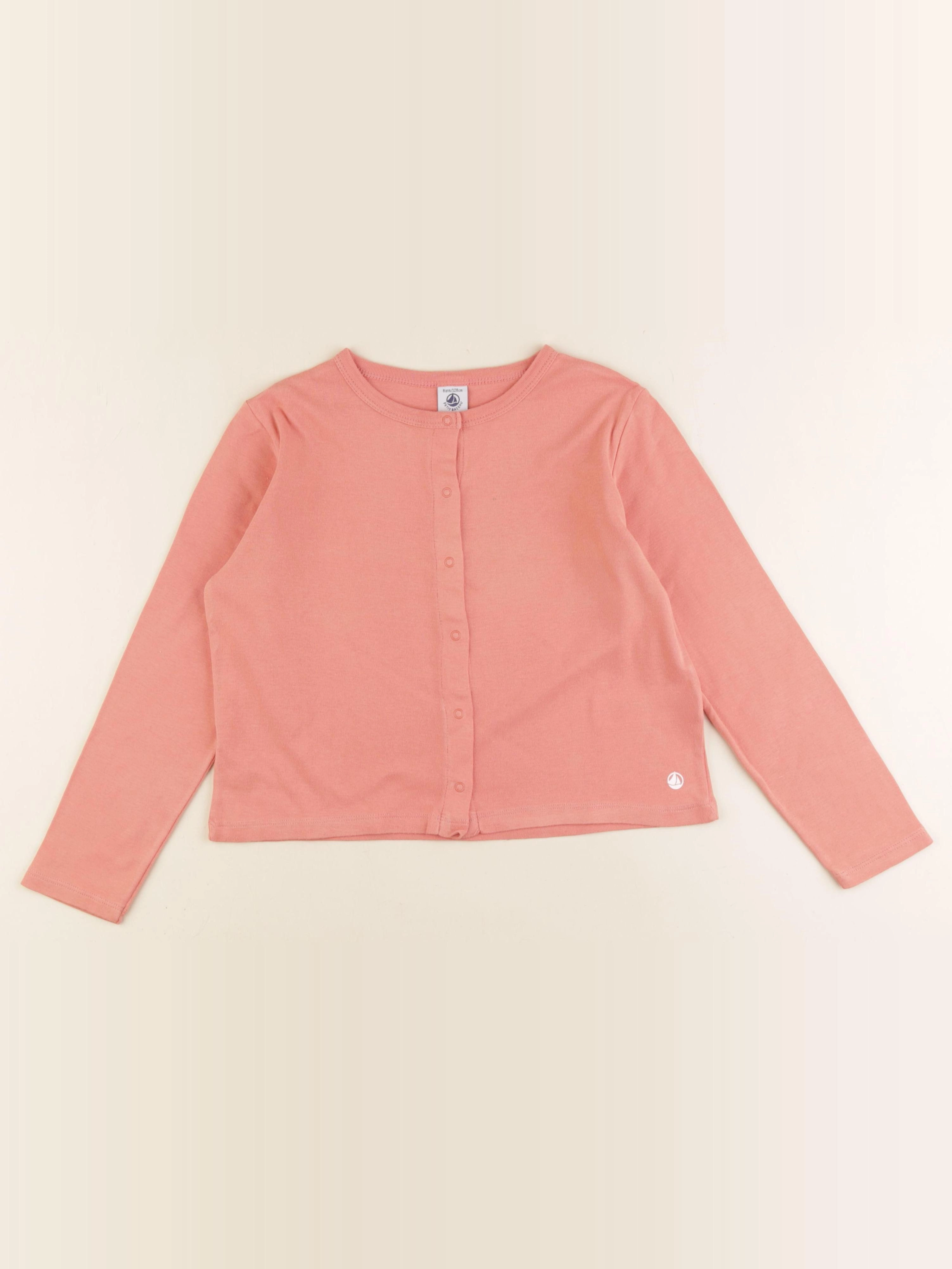 Petit Bateau - tee-shirt rose - 8 ans
