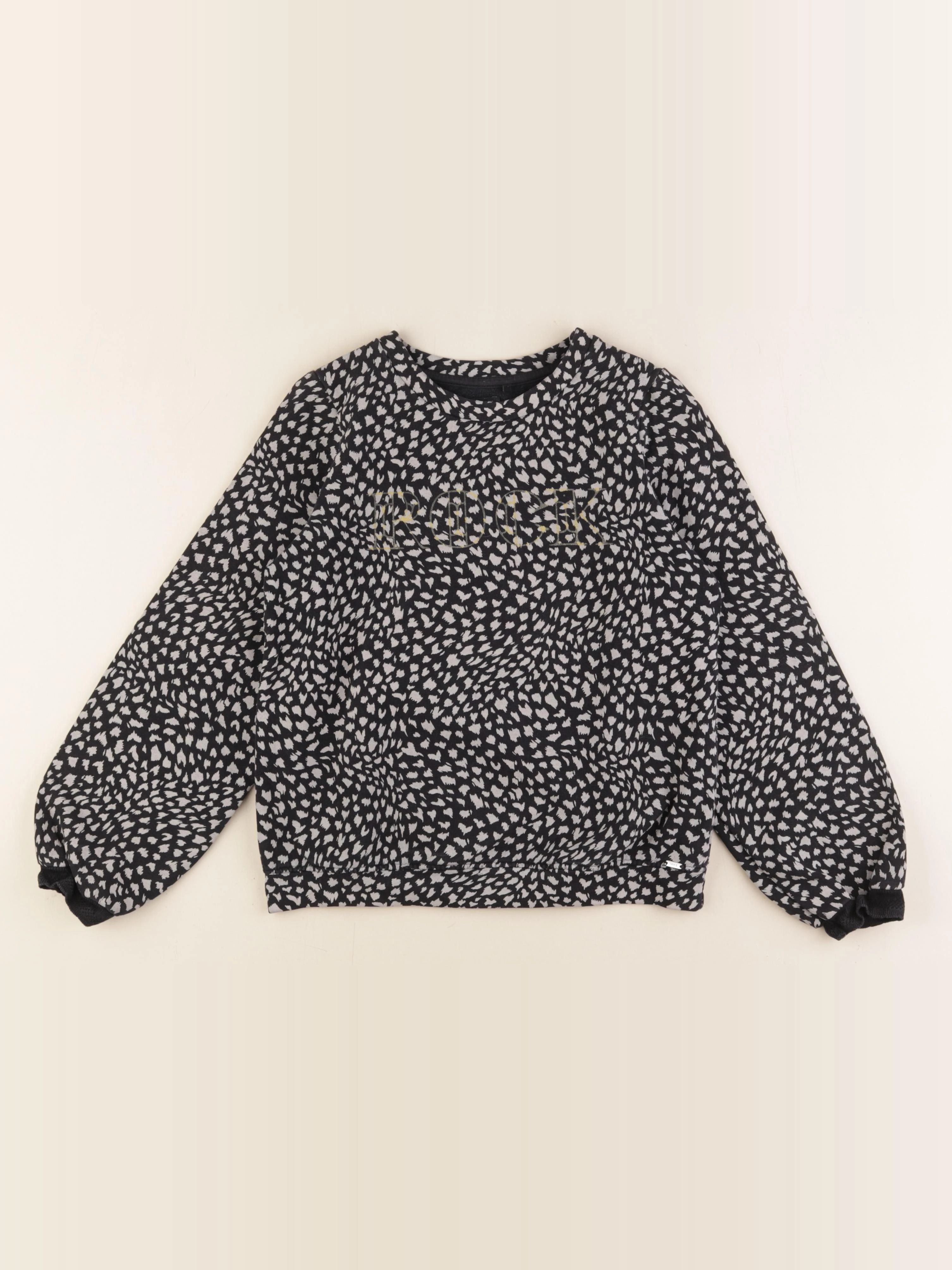 IKKS - sweat noir, beige - 10 ans