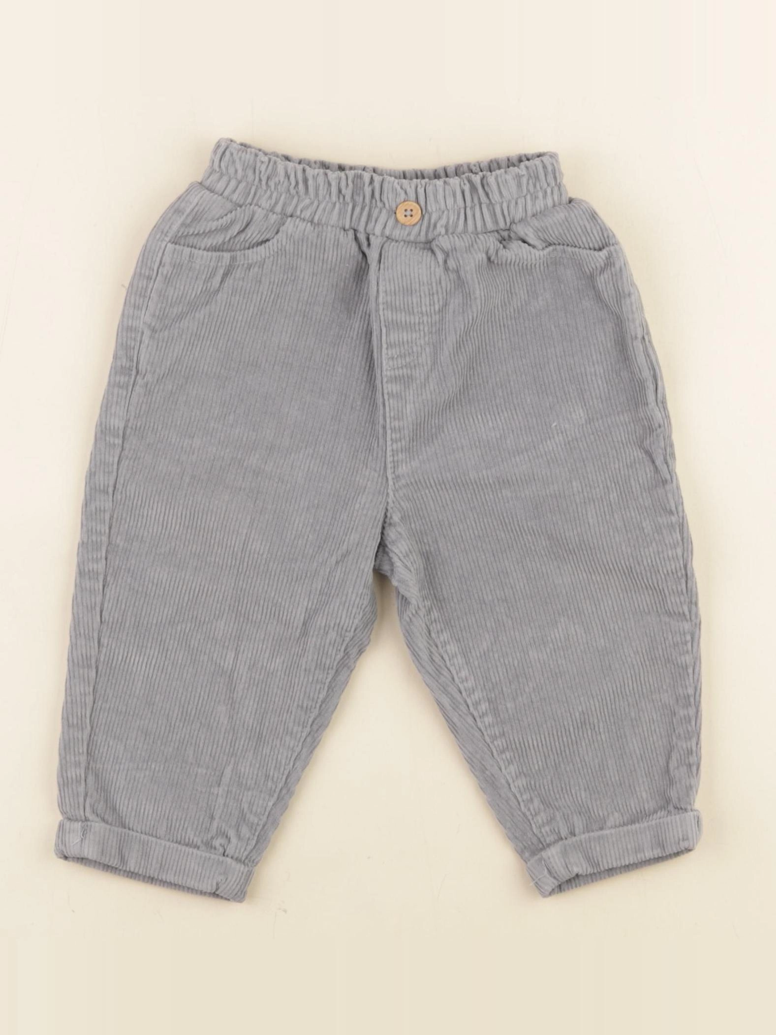 Vertbaudet - pantalon gris - 12 mois