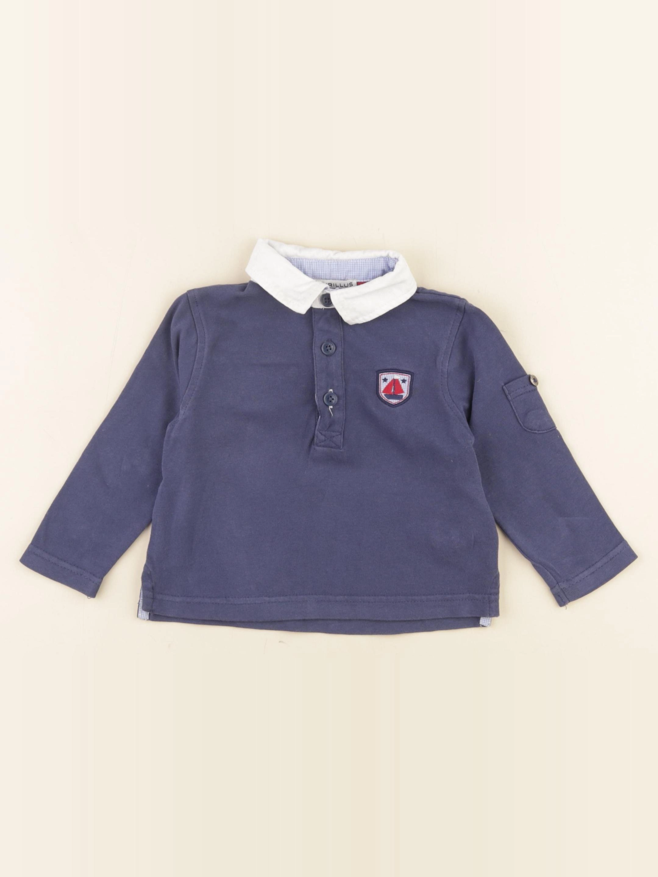 Cyrillus - polo bleu - 9 mois