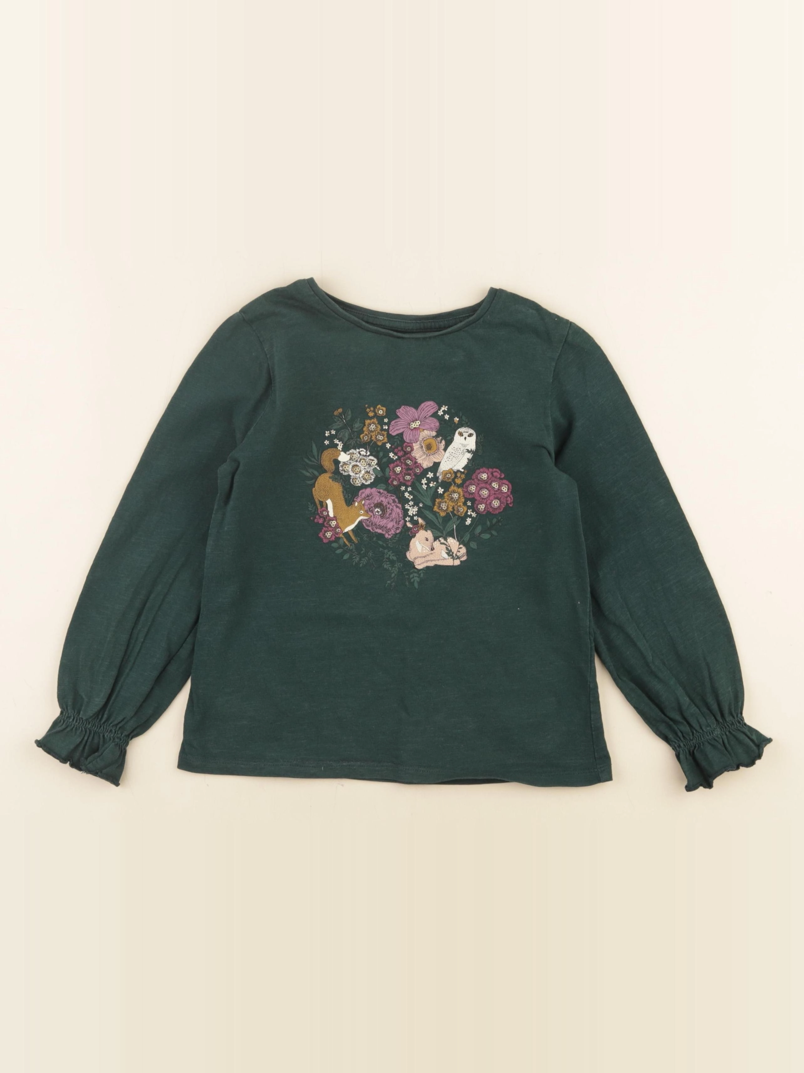 Vertbaudet - tee-shirt vert - 6 ans