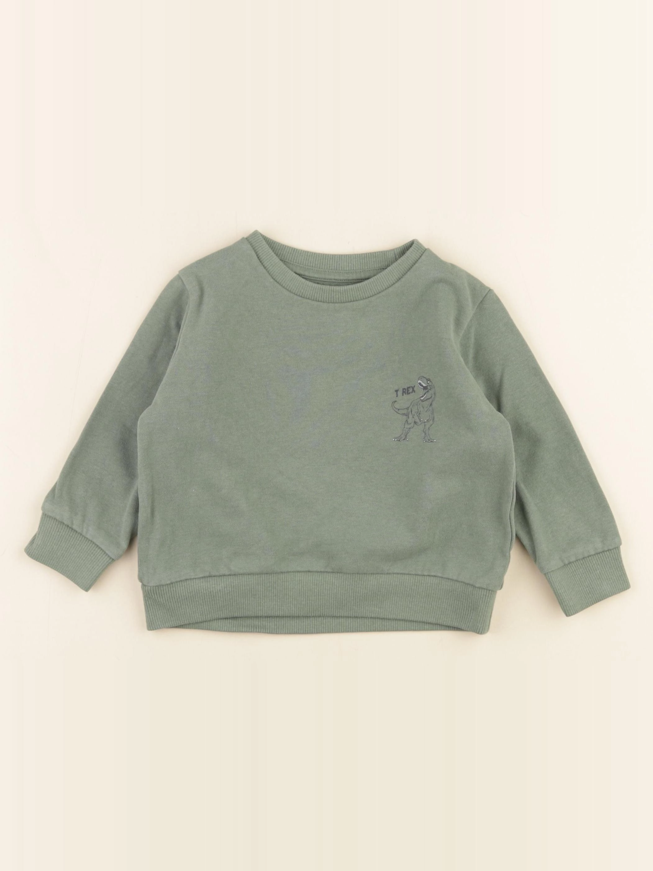 Vertbaudet - sweat vert - 24 mois