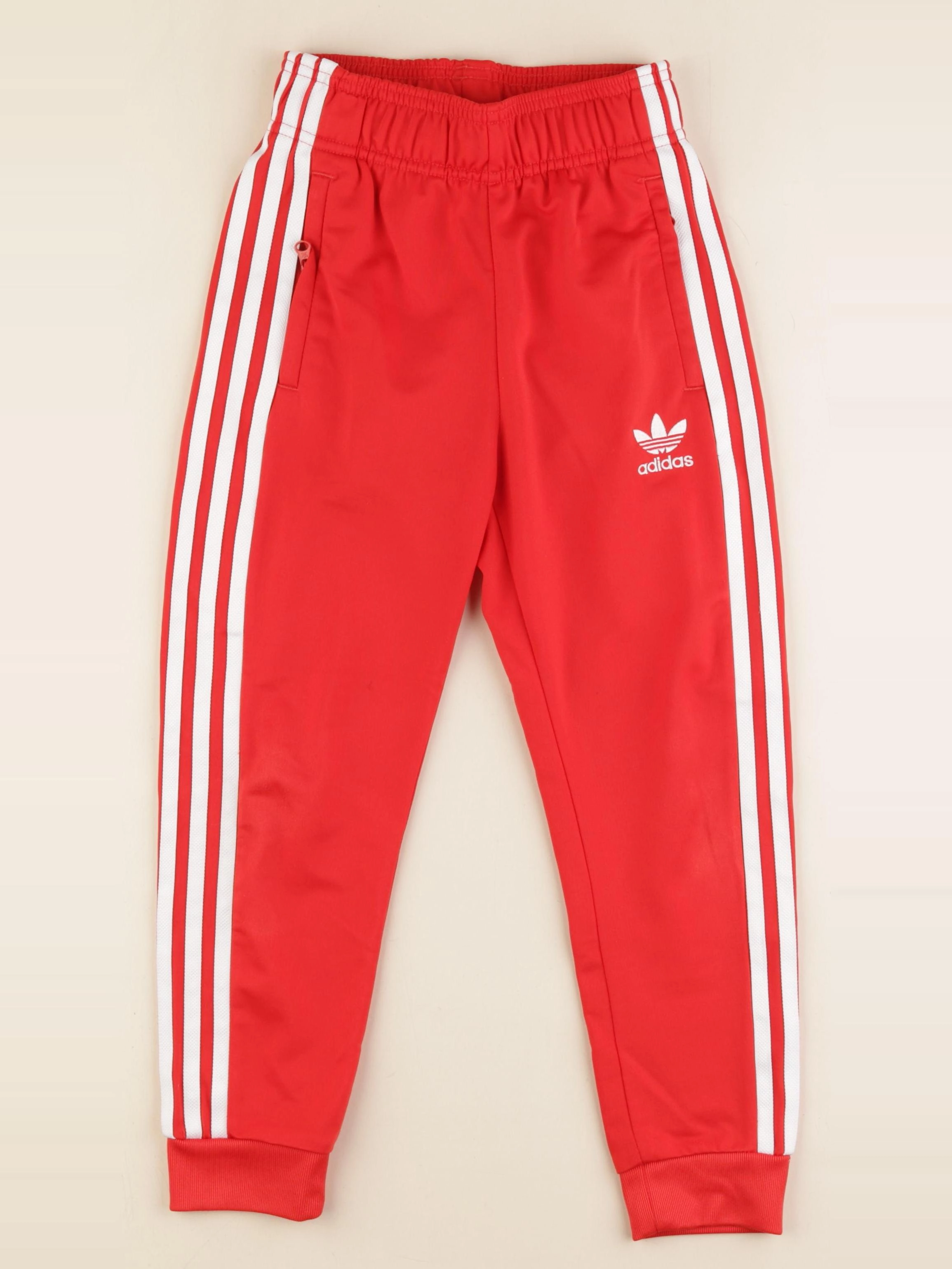 Adidas - jogging rouge - 7/8 ans
