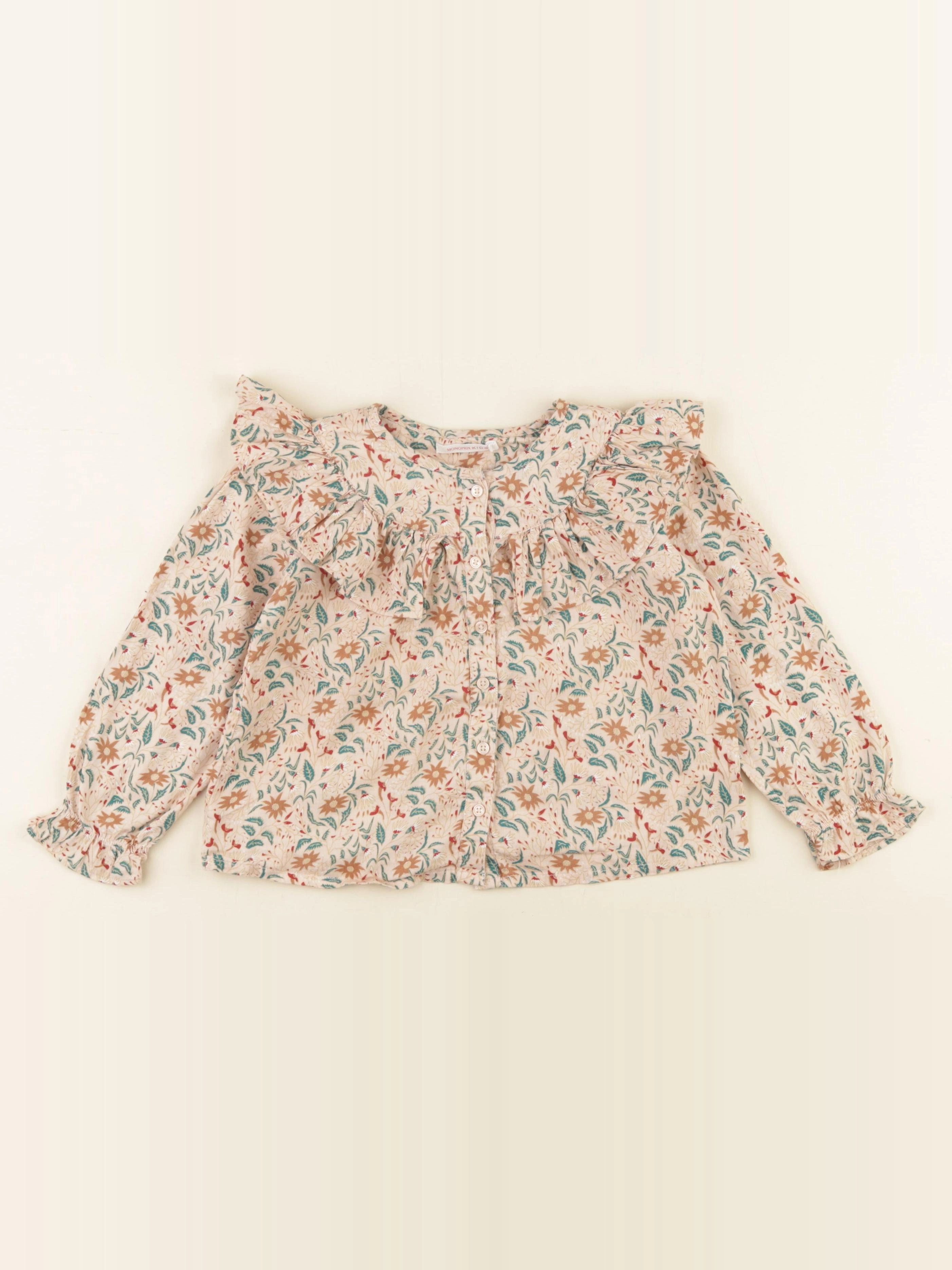 Monoprix - blouse beige - 4 ans