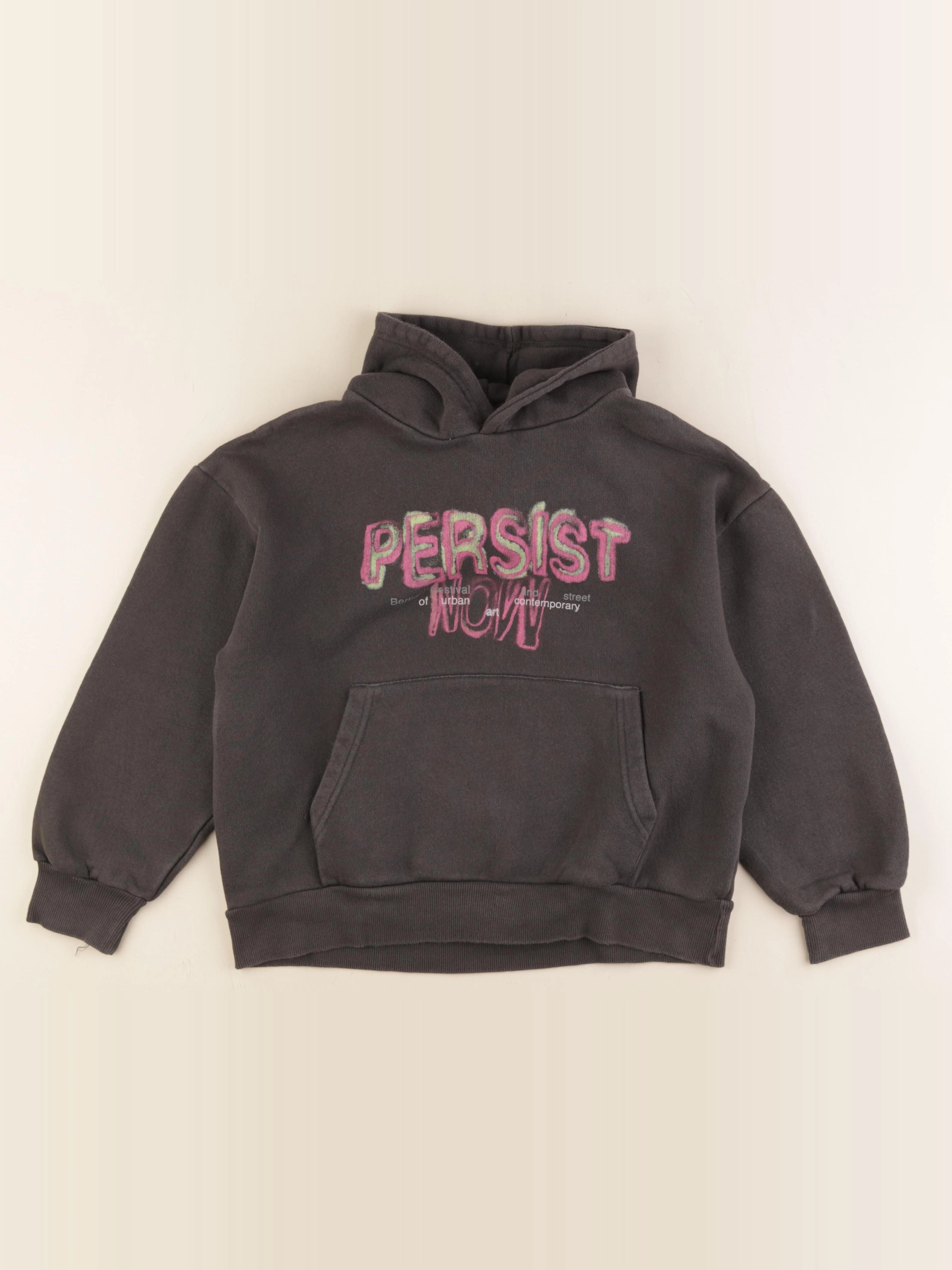 Zara - sweat imprimé au dos gris - 11/12 ans