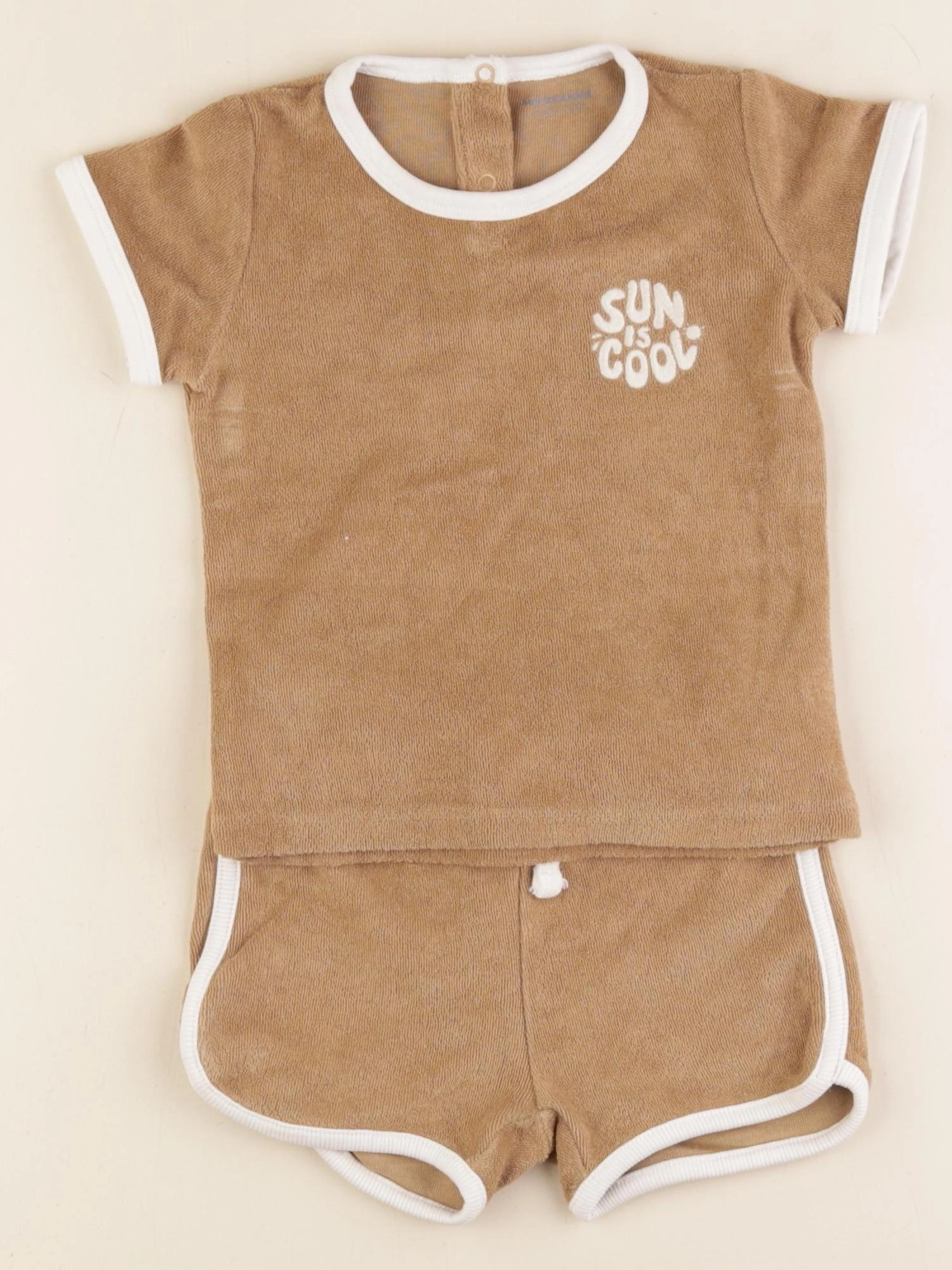 Vertbaudet - ensemble marron - 12 mois