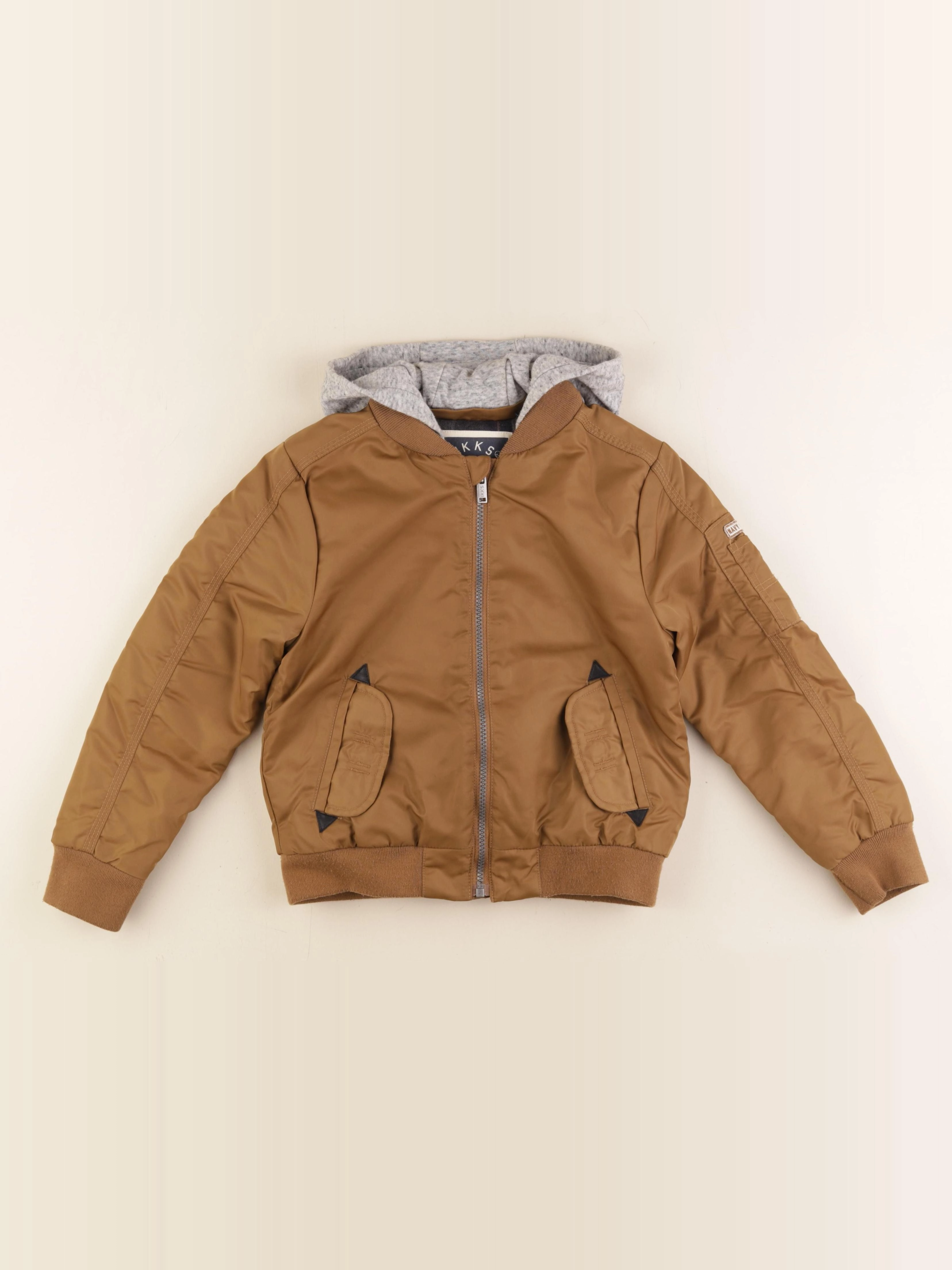 IKKS - veste simili cuir marron - 8 ans