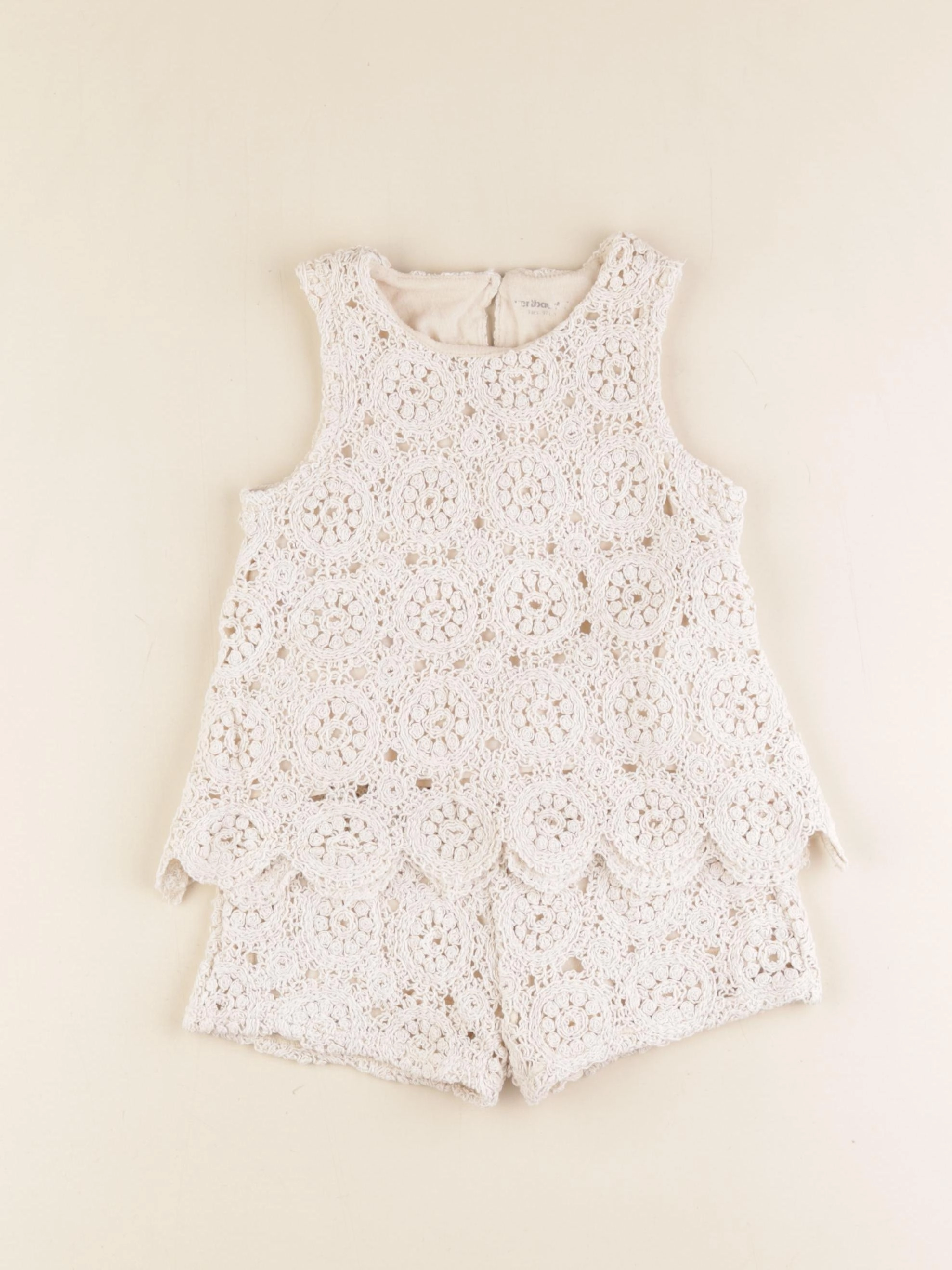 Vertbaudet - ensemble beige - 3 ans