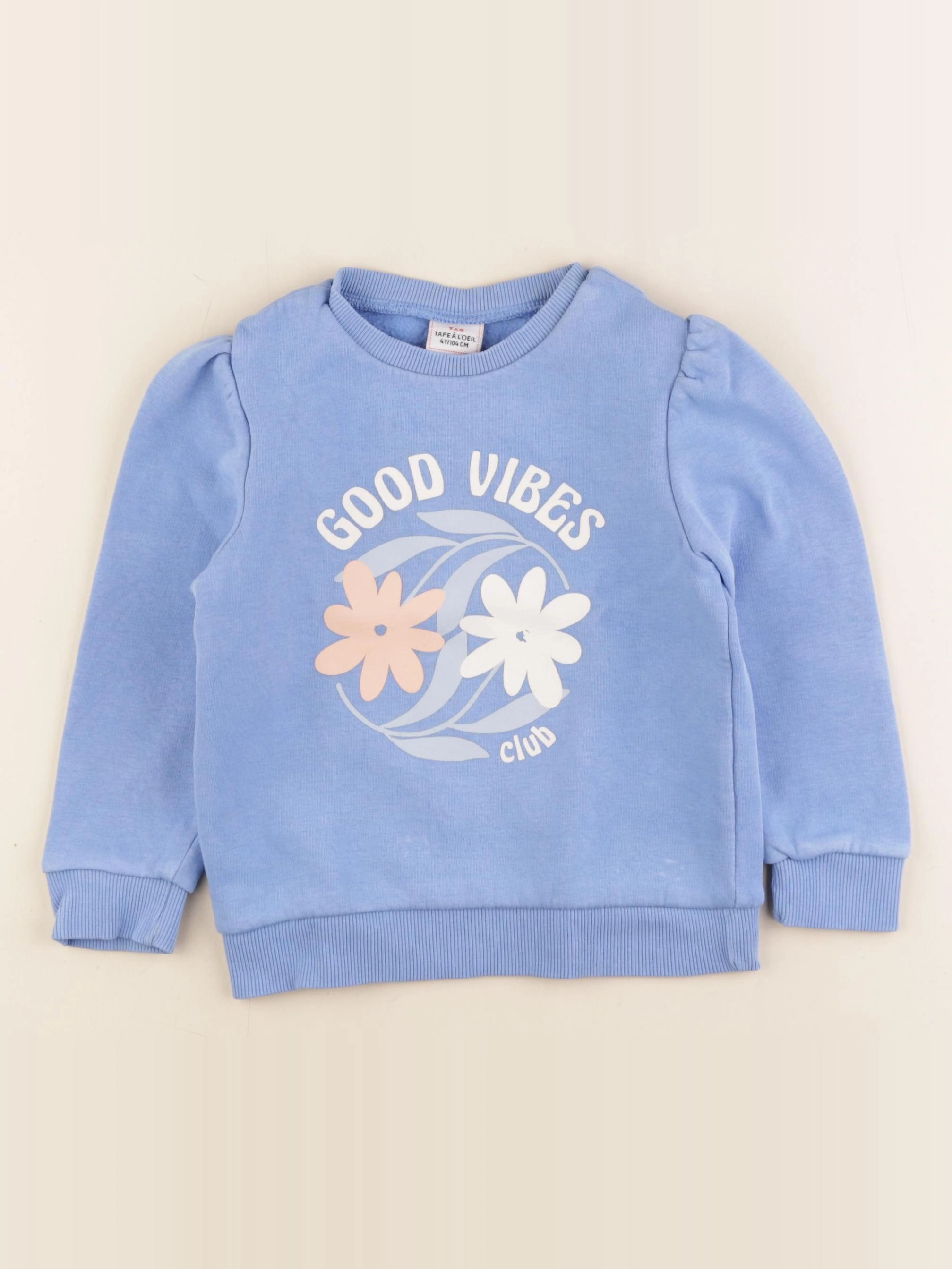 Tape à l'oeil - sweat bleu - 4 ans