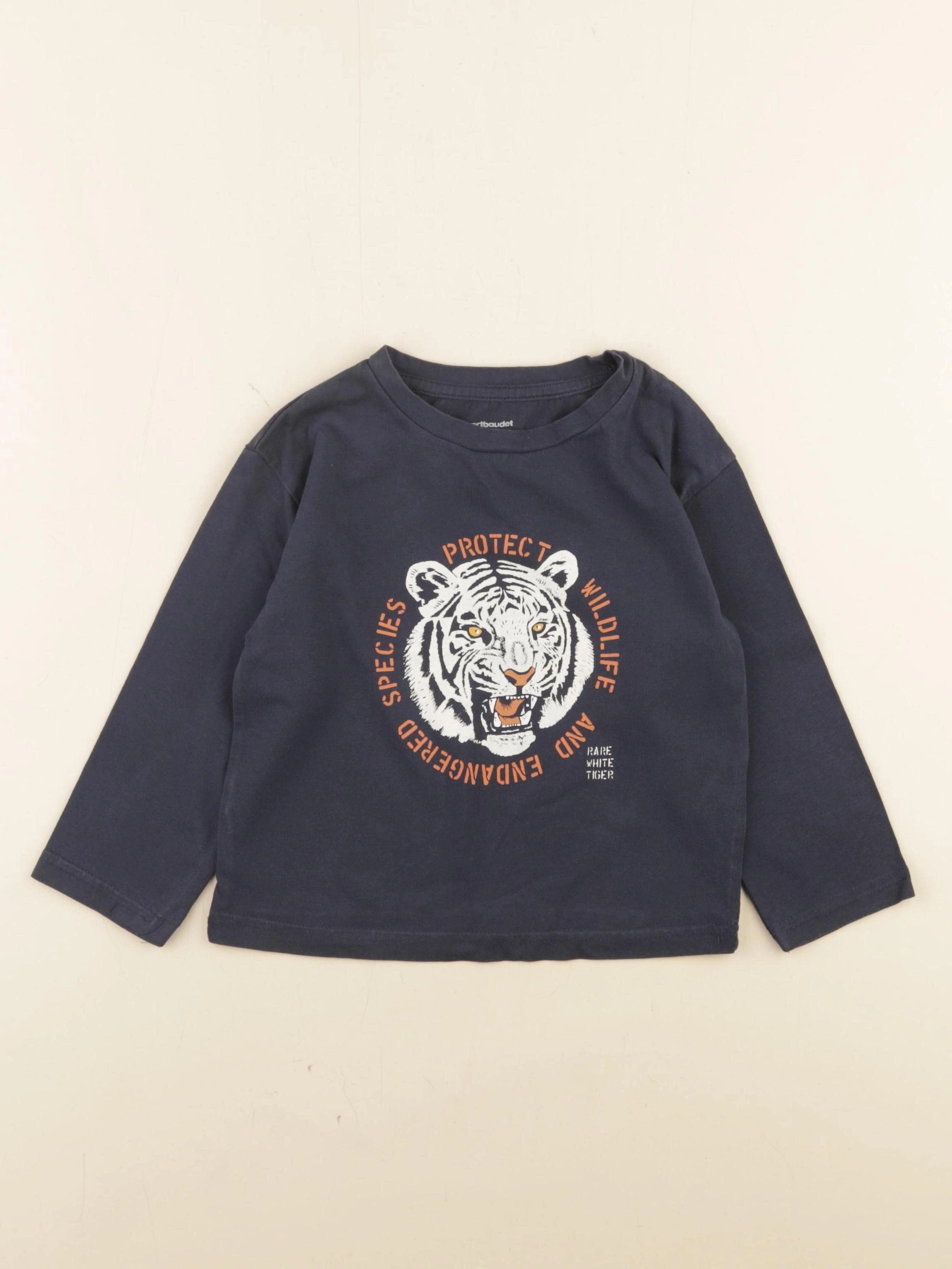 Vertbaudet - tee-shirt bleu - 4 ans