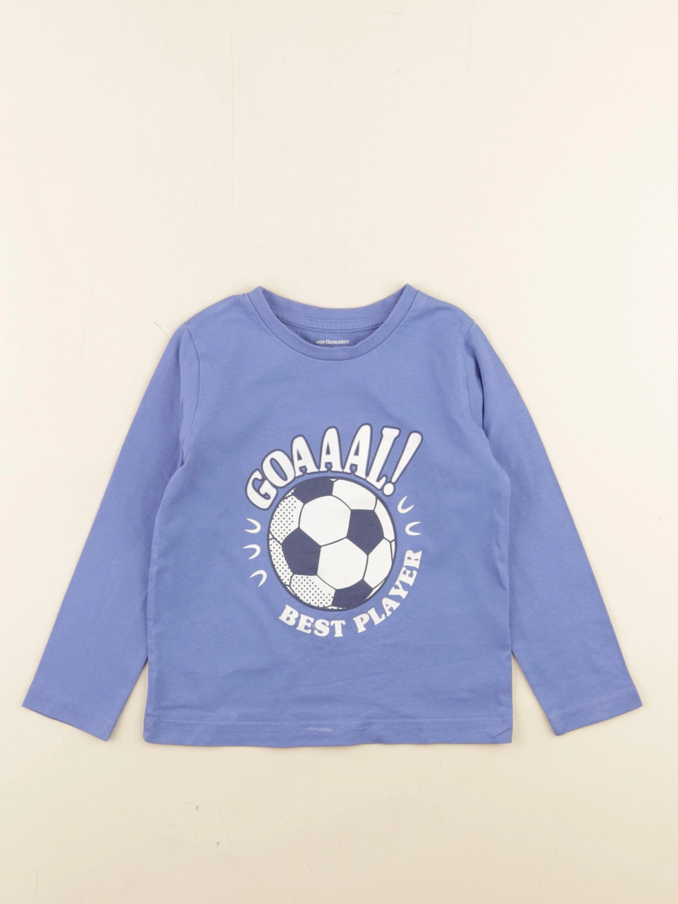 Vertbaudet - tee-shirt bleu - 4 ans