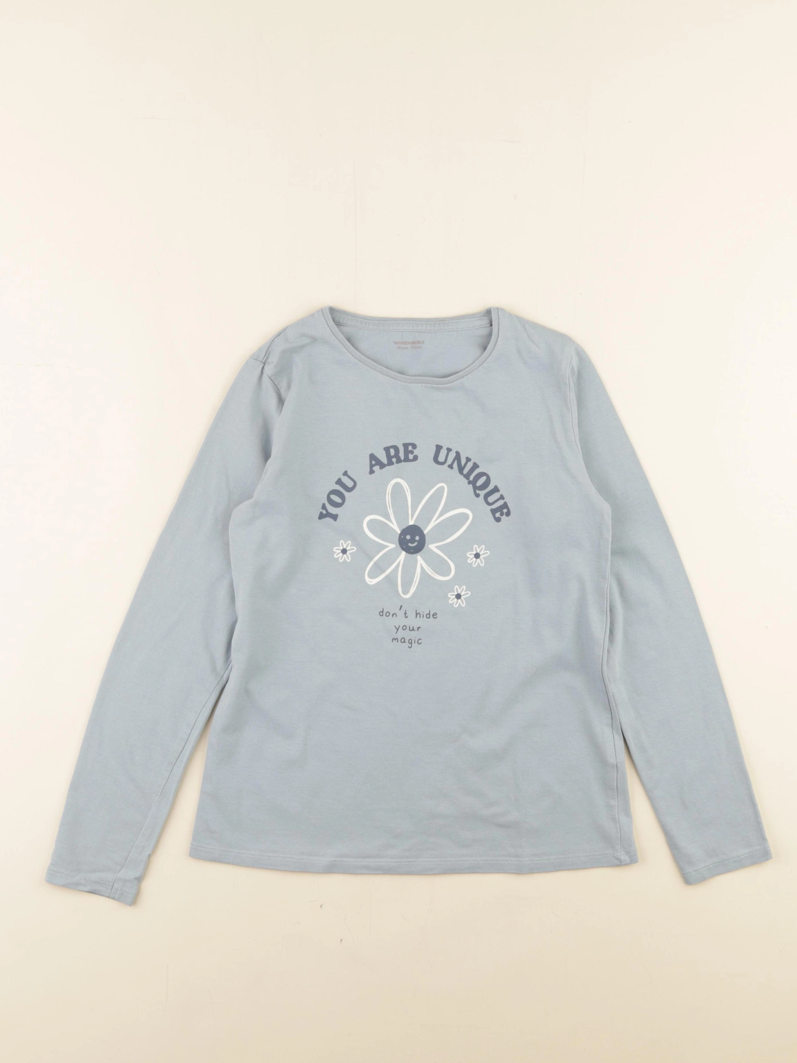 Vertbaudet - tee-shirt bleu - 10 ans