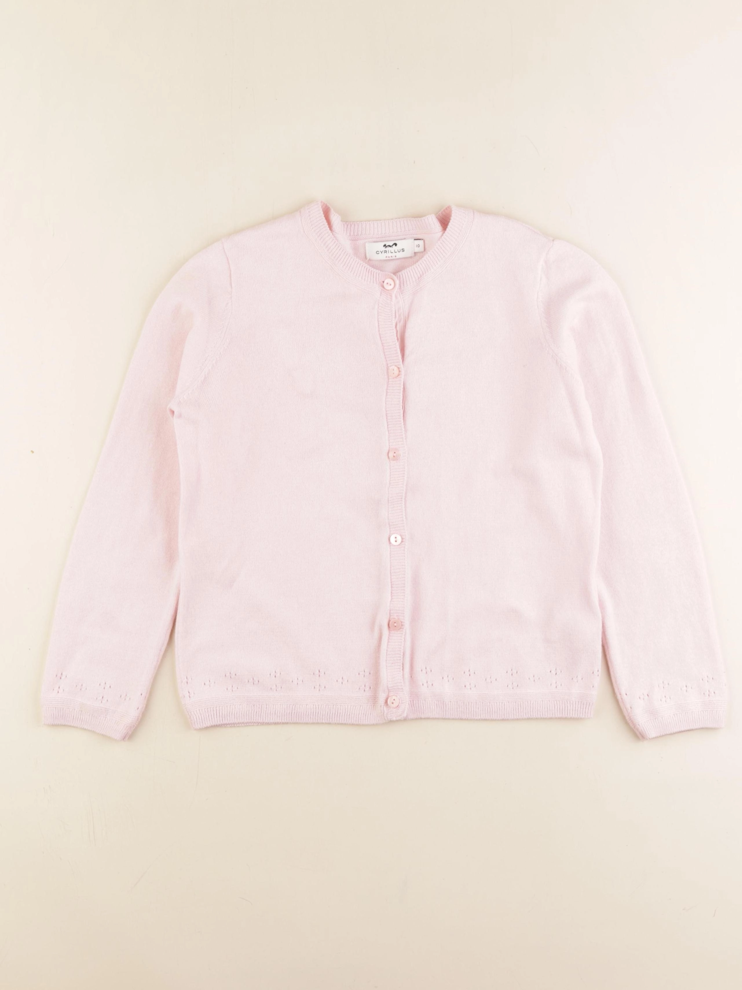 Cyrillus - gilet rose - 10 ans