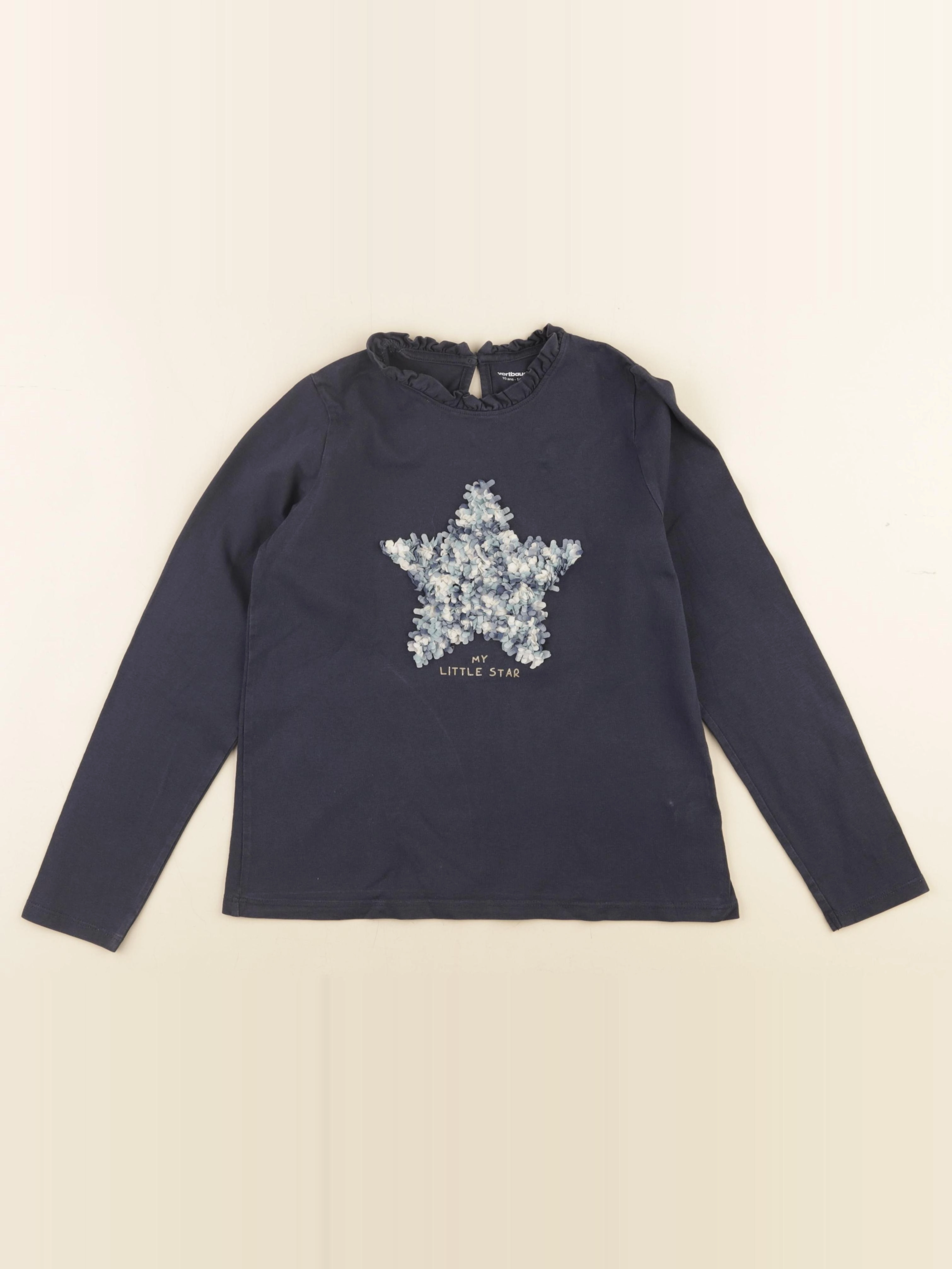 Vertbaudet - tee-shirt bleu - 10 ans