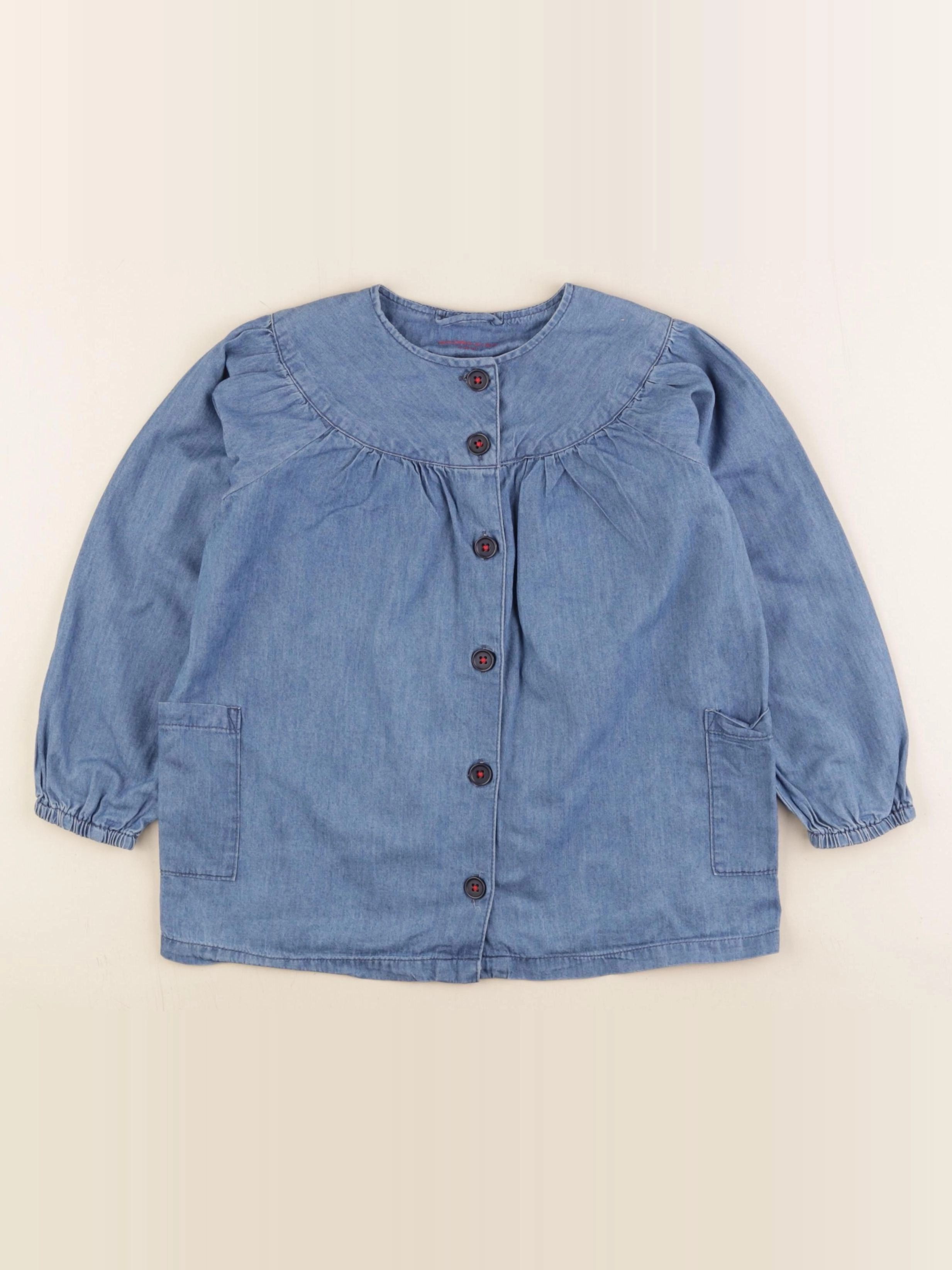 Monoprix - blouse bleu - 4 ans