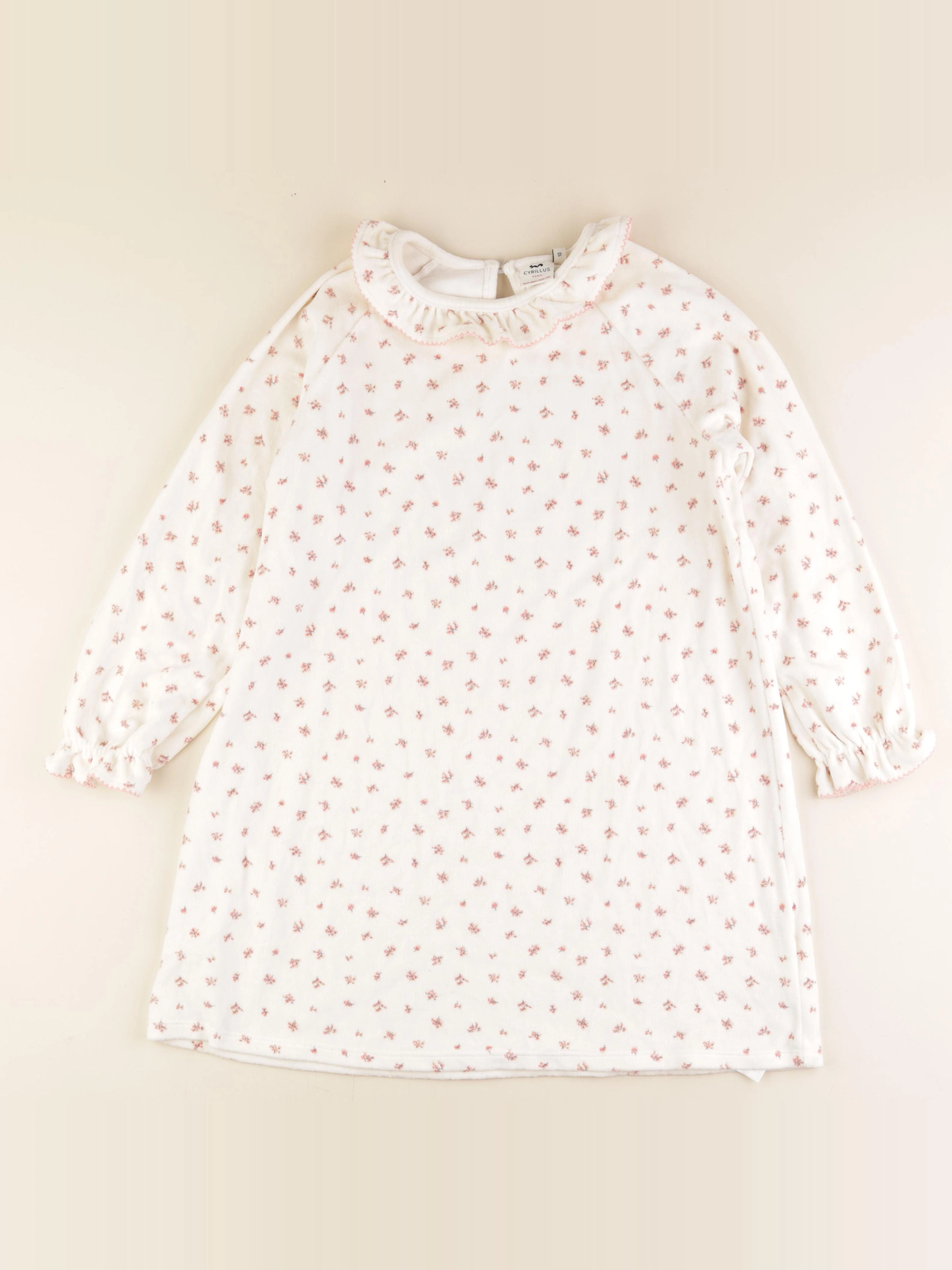 Cyrillus - chemise de nuit velours beige - 10 ans