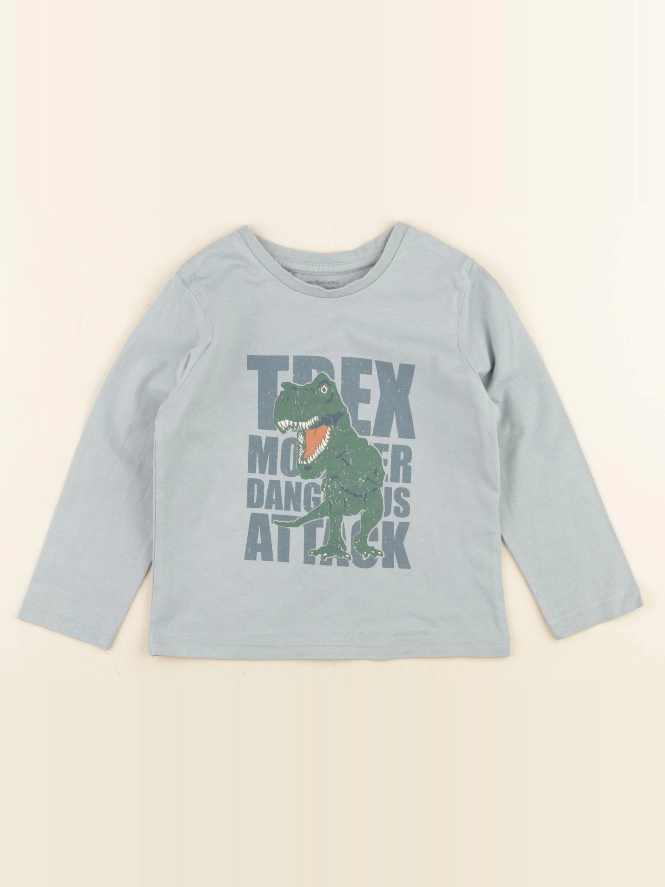 Vertbaudet - tee-shirt bleu - 4 ans