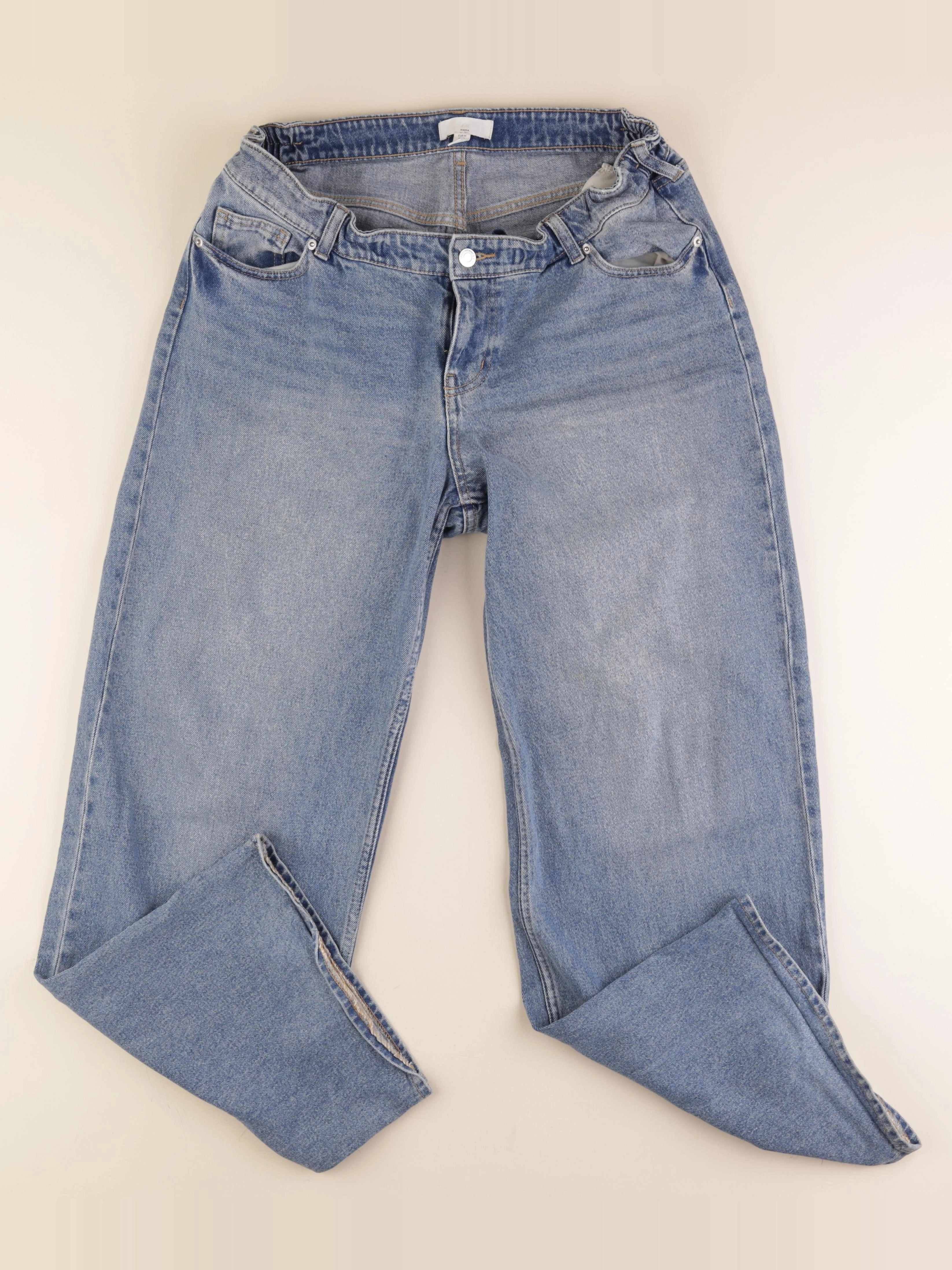 H&M - jean grossesse bleu - m