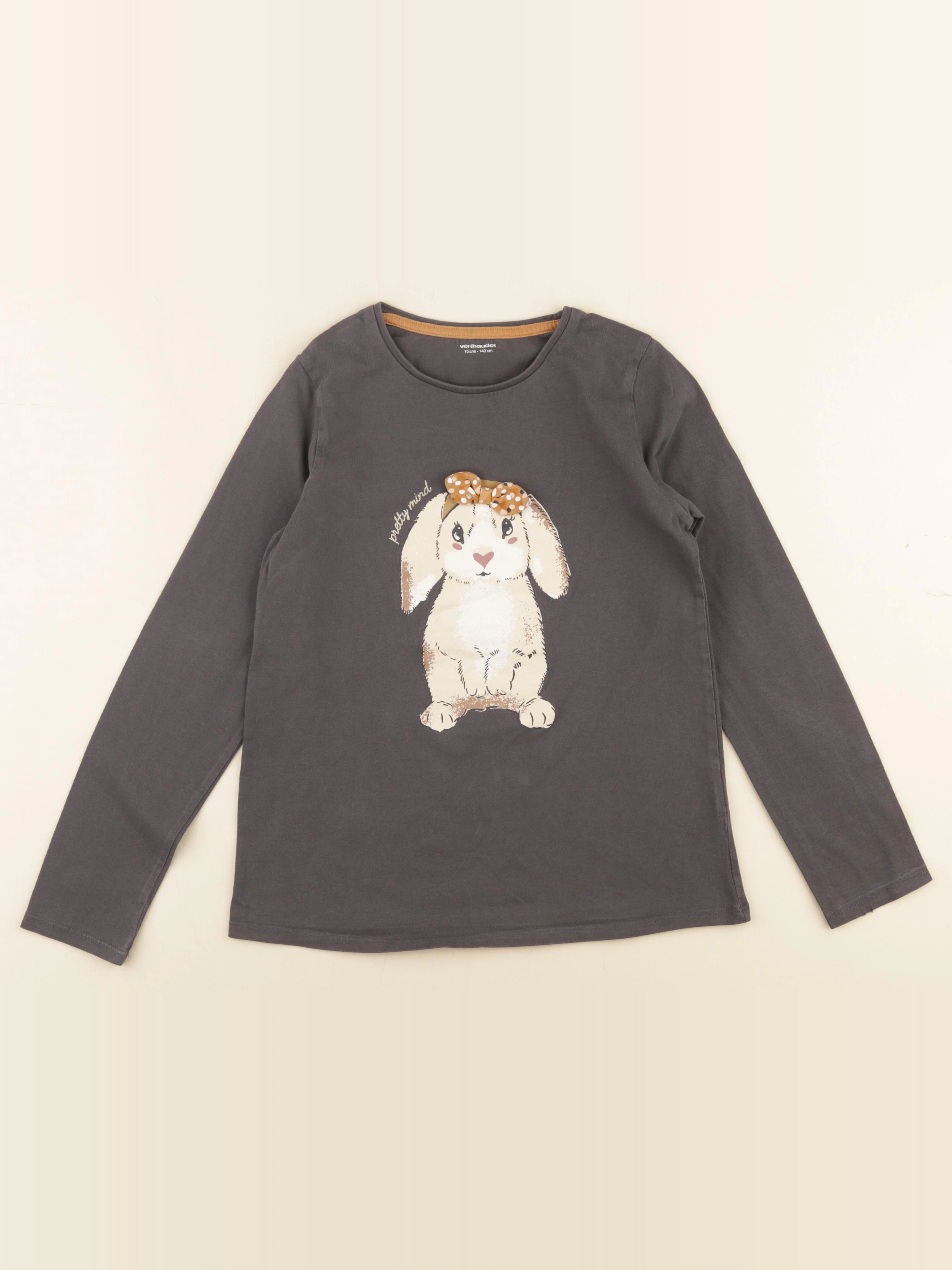 Vertbaudet - tee-shirt noir - 10 ans