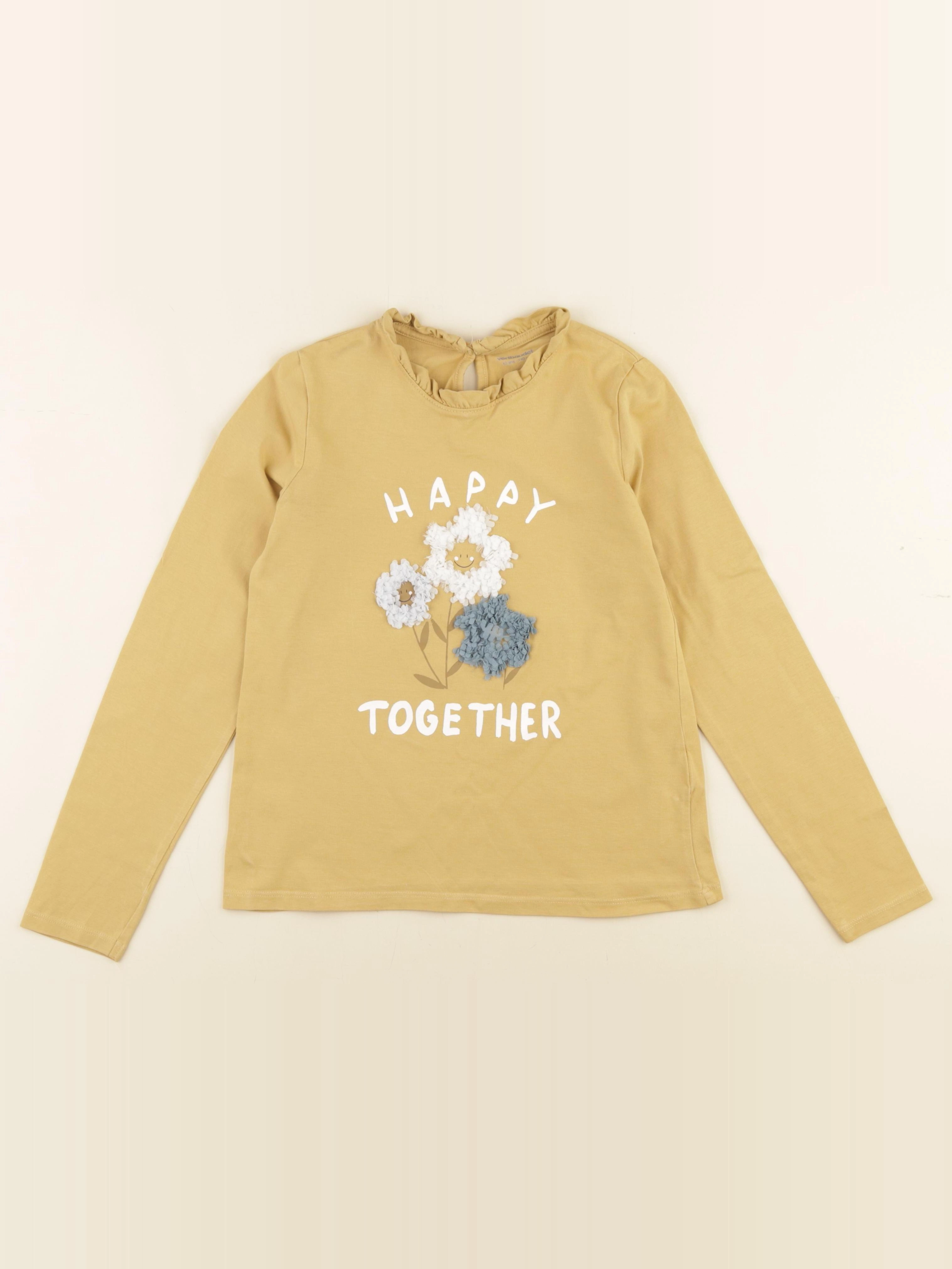 Vertbaudet - tee-shirt jaune - 10 ans