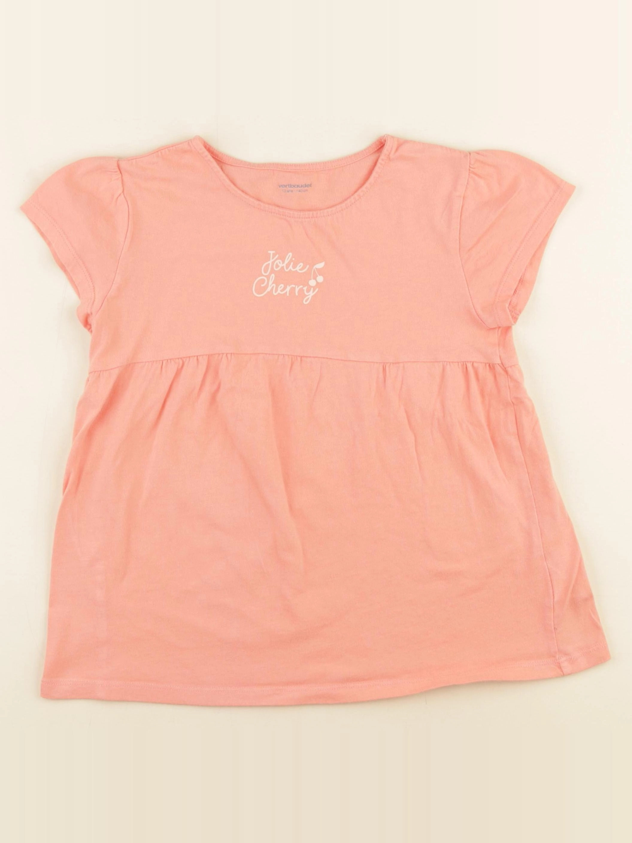 Vertbaudet - tee-shirt orange - 10 ans