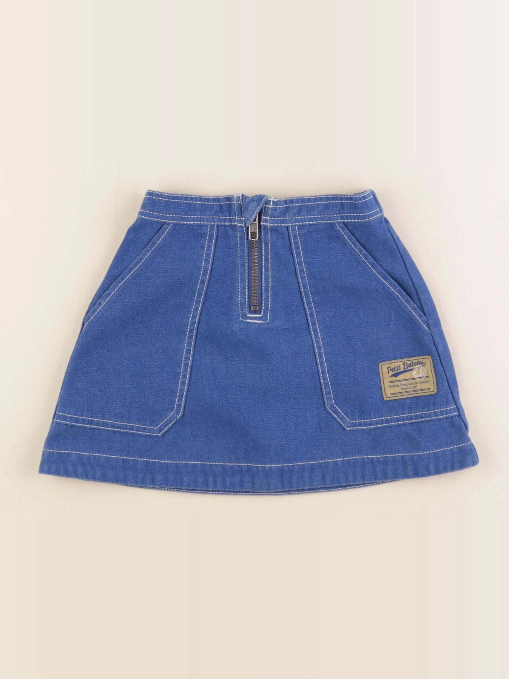 Petit Bateau - jupe bleu - 3 ans