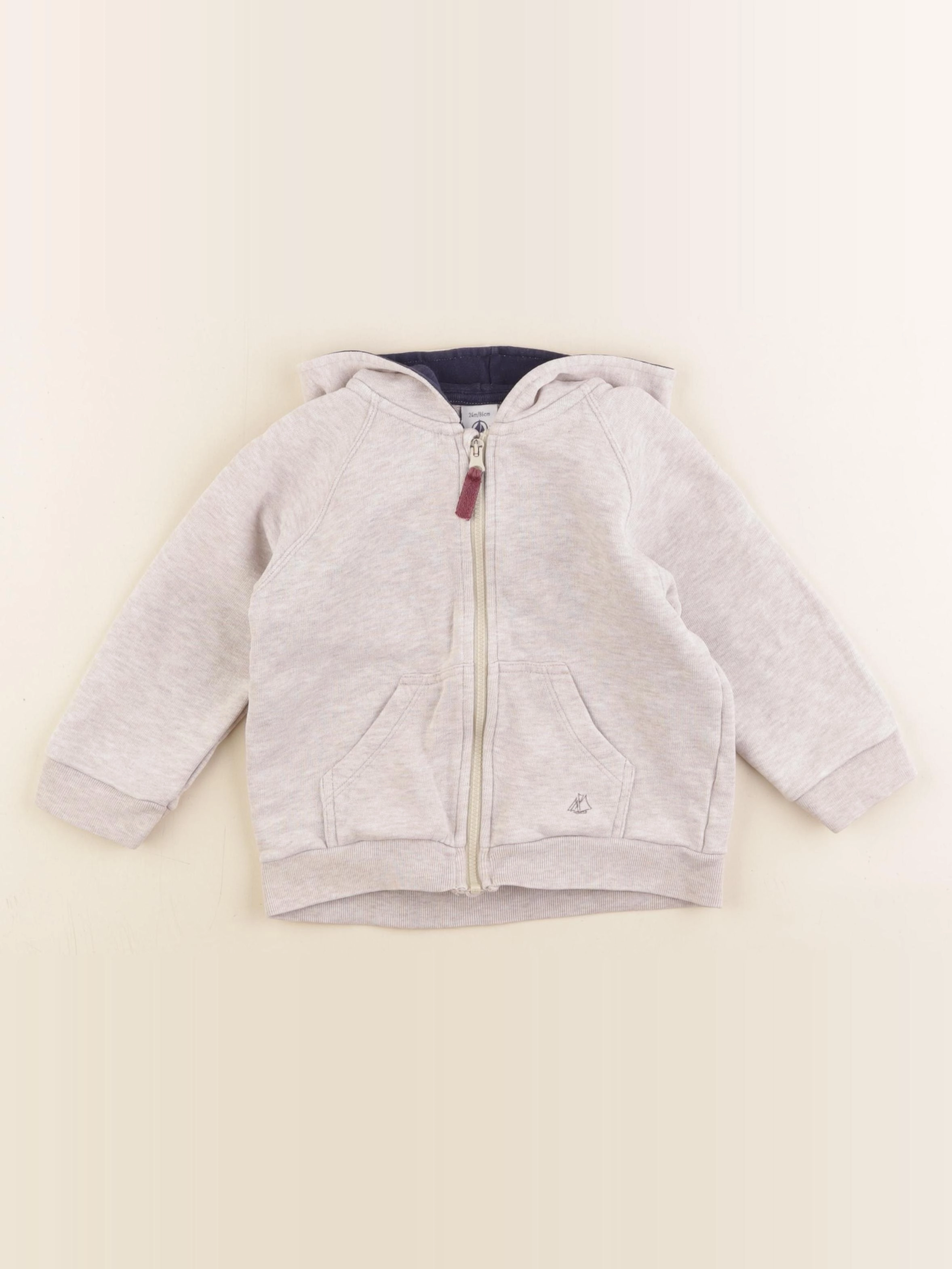 Petit Bateau - sweat beige - 24 mois