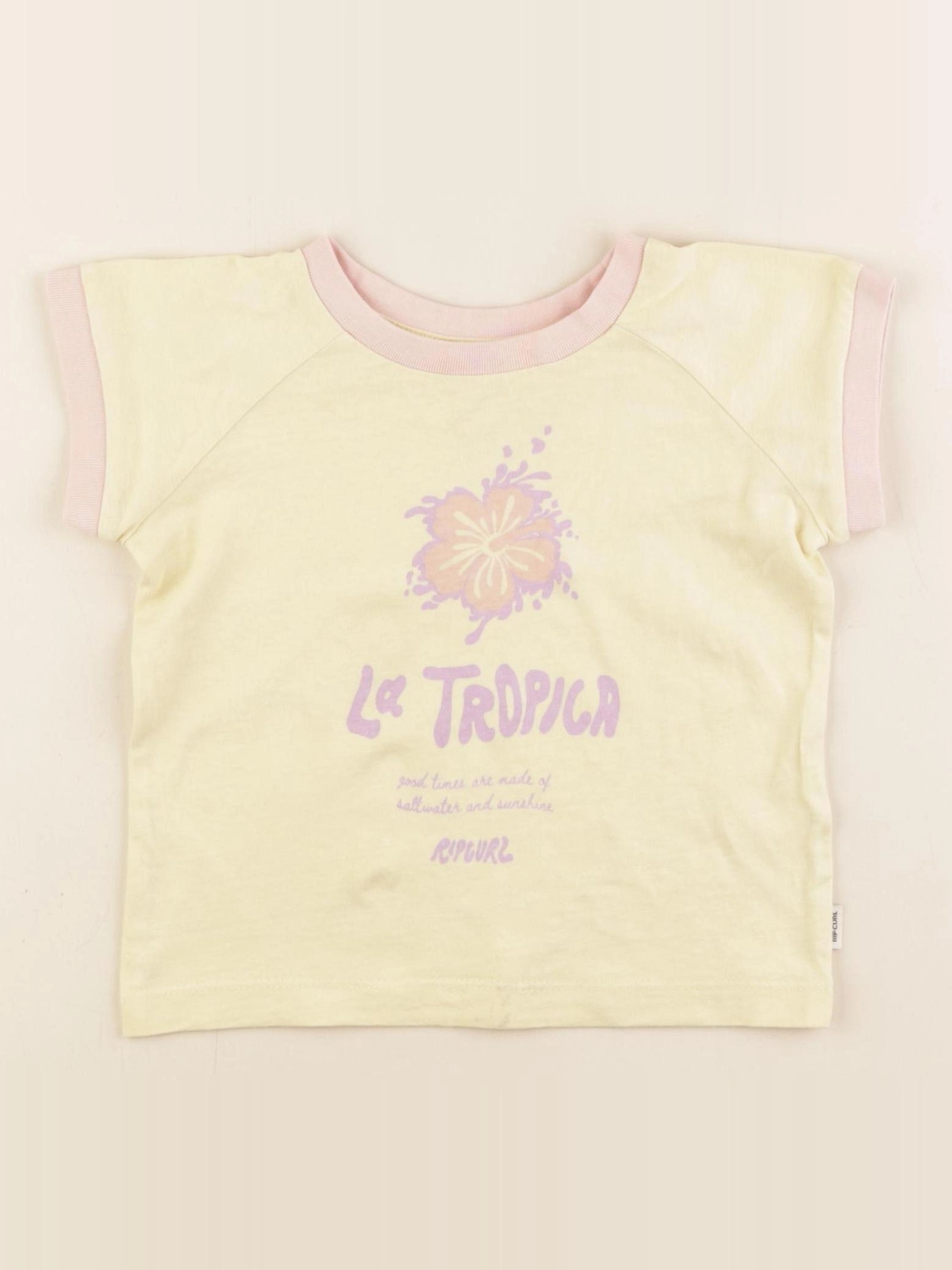 Rip curl - tee-shirt jaune - 1 an à 2 ans