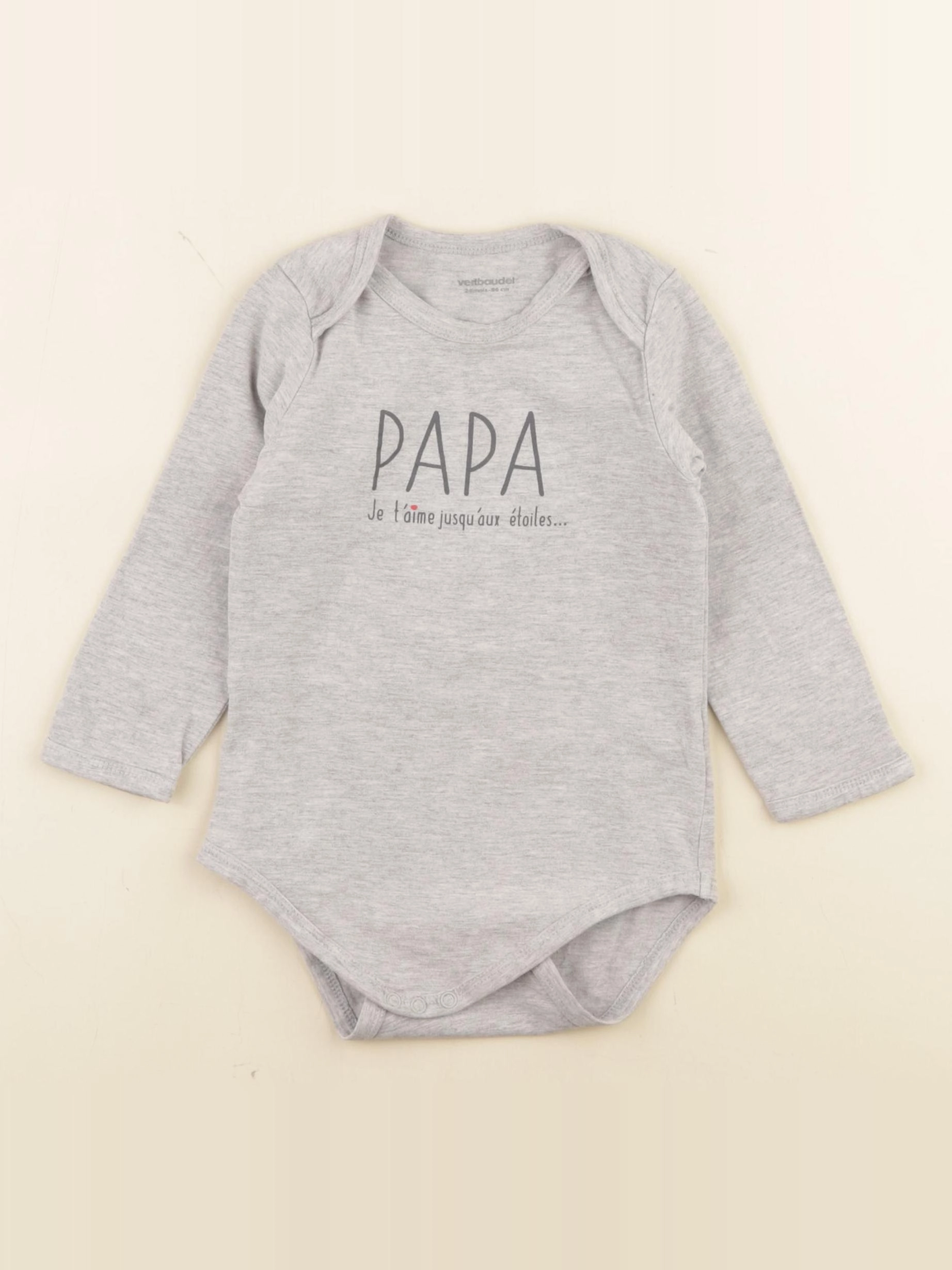 Vertbaudet - body gris - 24 mois