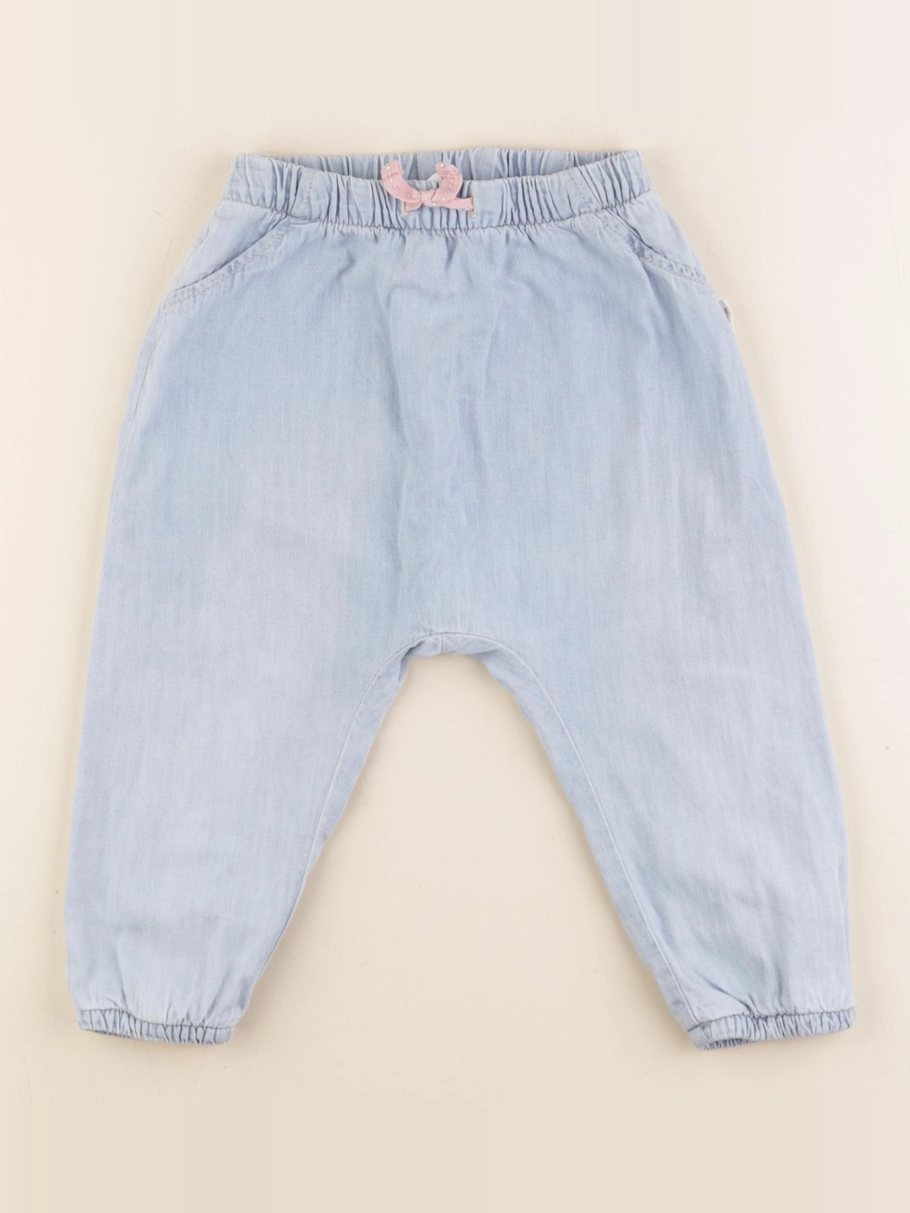 H&M - sarouel bleu - 18/24 mois