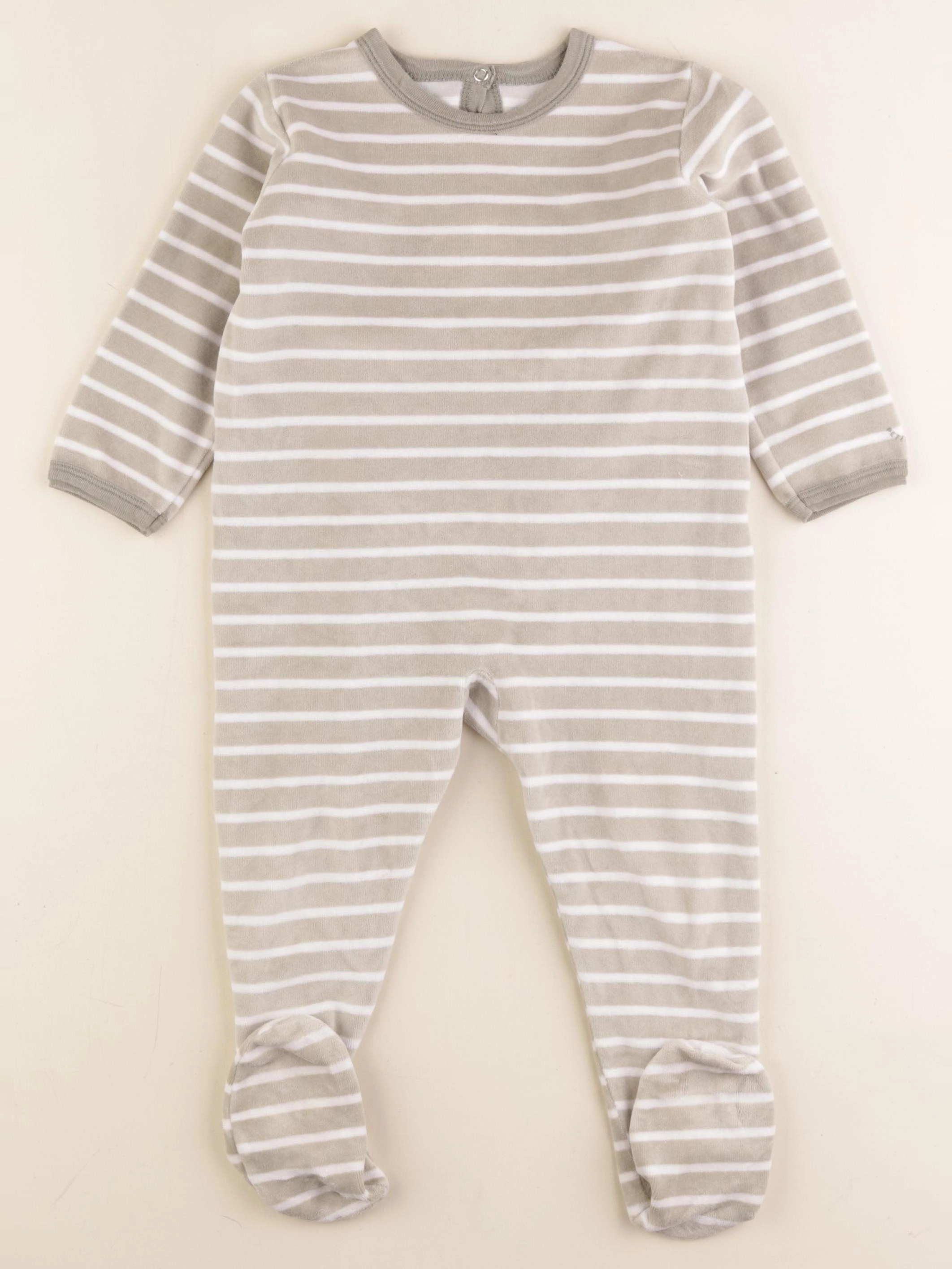 Petit Bateau - pyjama velours multicolore - 24 mois