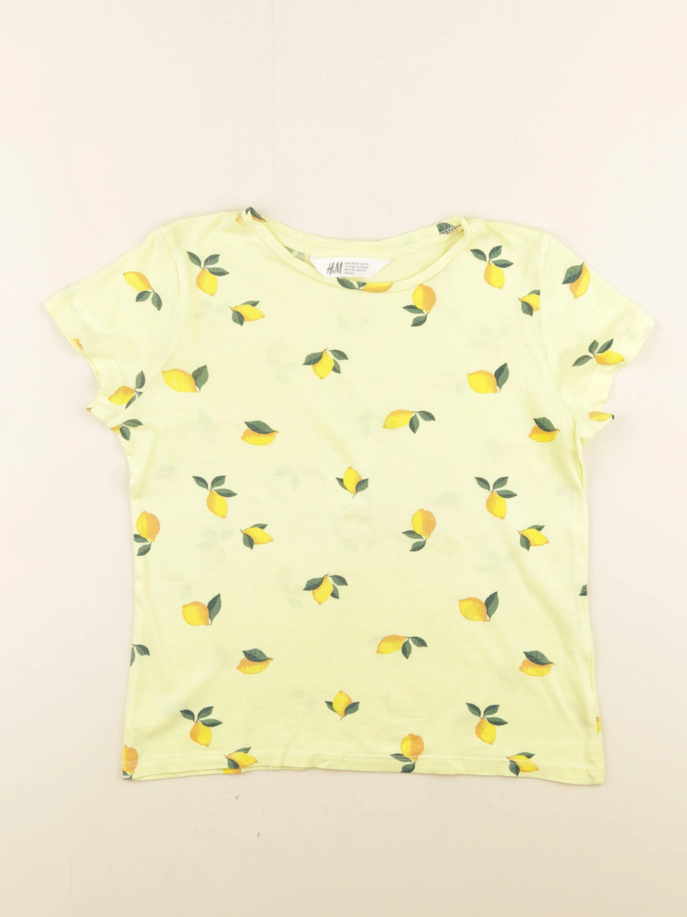 H&M - tee-shirt jaune - 9/10 ans