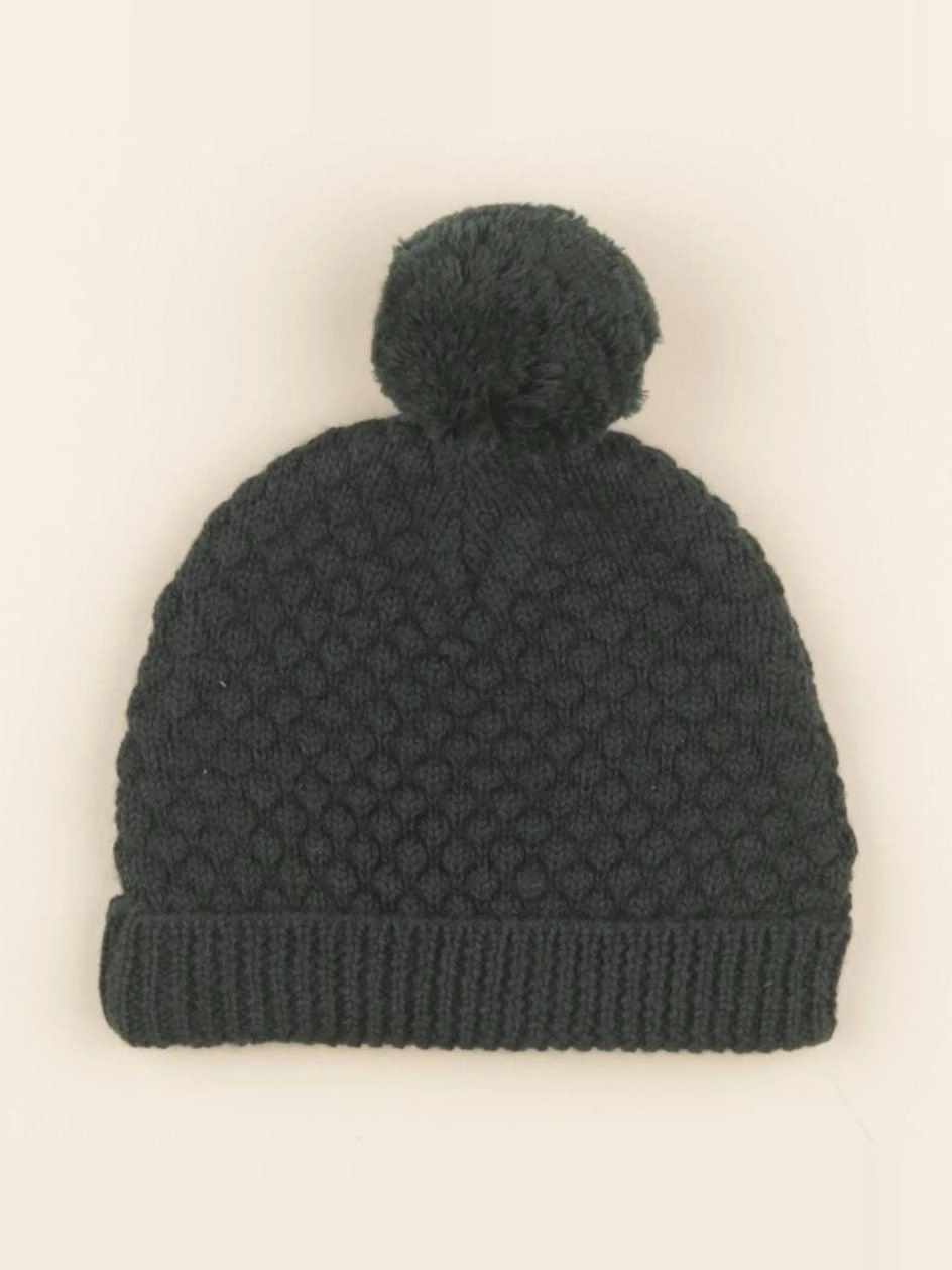 Lililotte - bonnet Basile tricot vert sapin - 2 ans