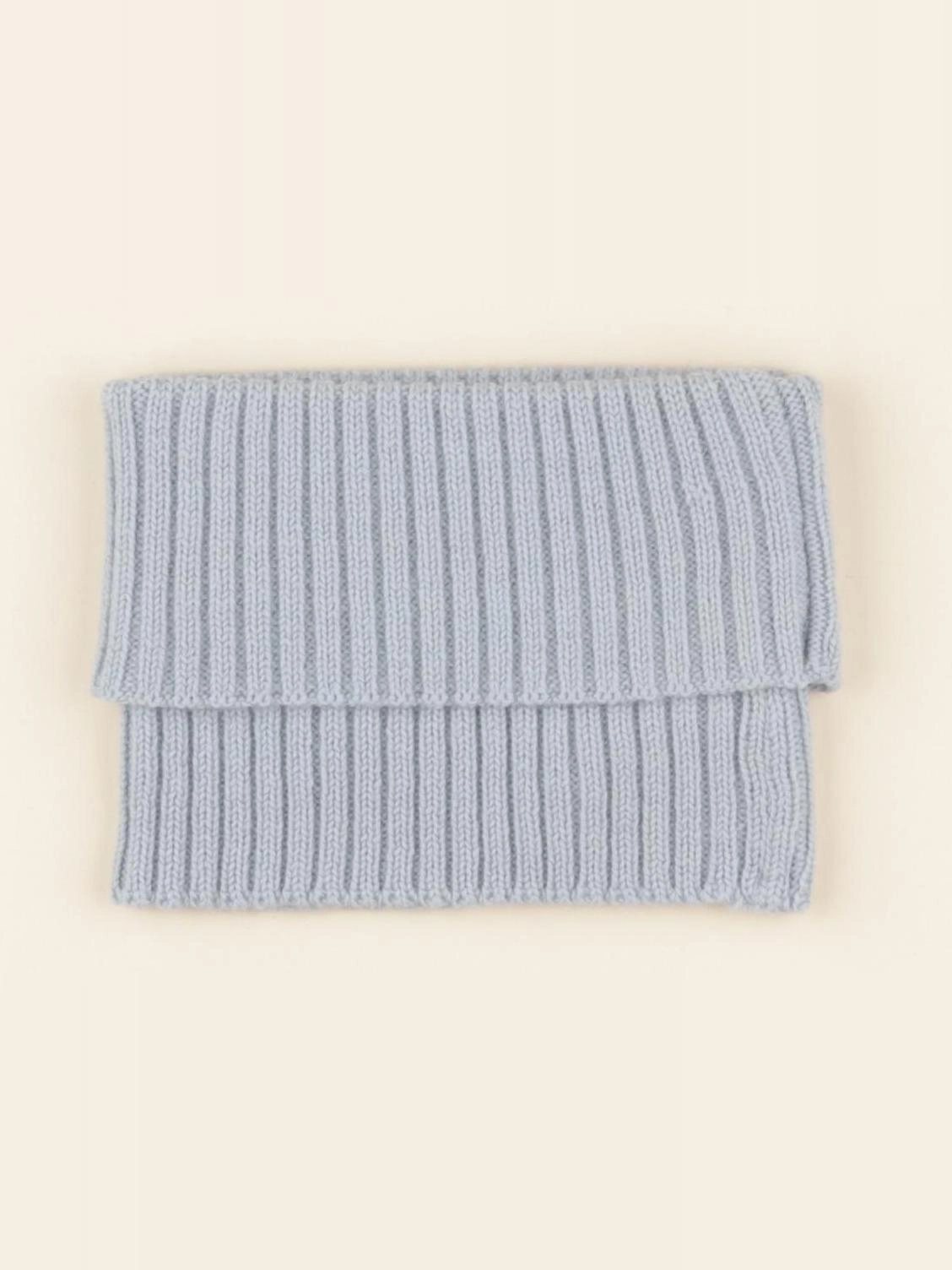 Lililotte - tour de cou Gaston tricot bleu chiné - 2 ans