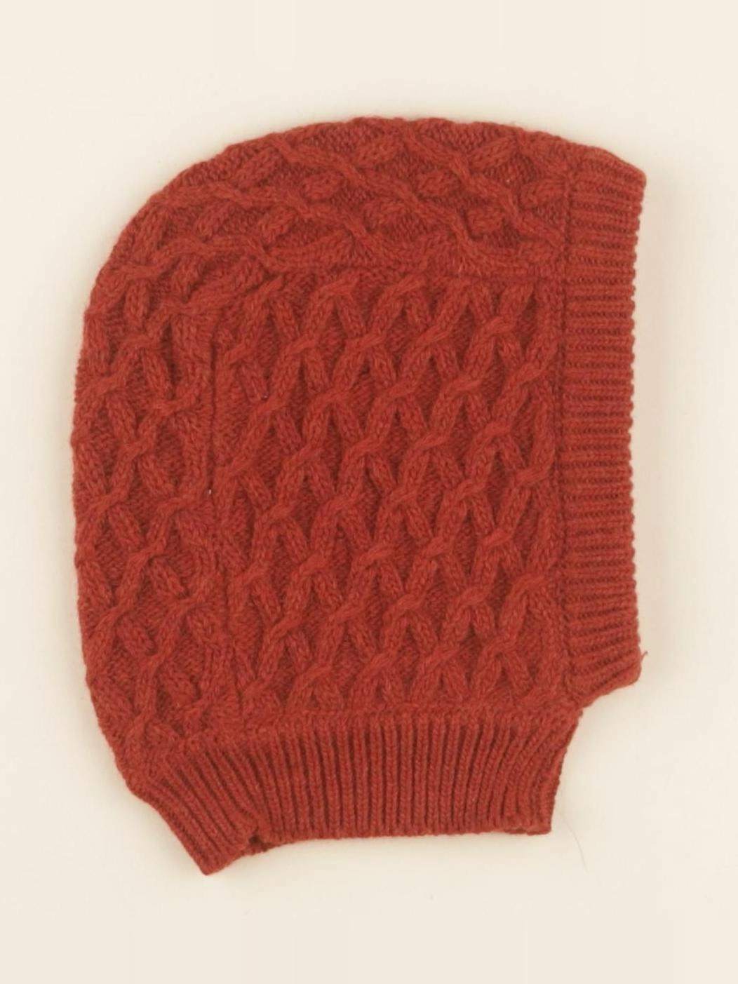 Lililotte - cagoule Eliott tricot chataigne - 6/12 mois