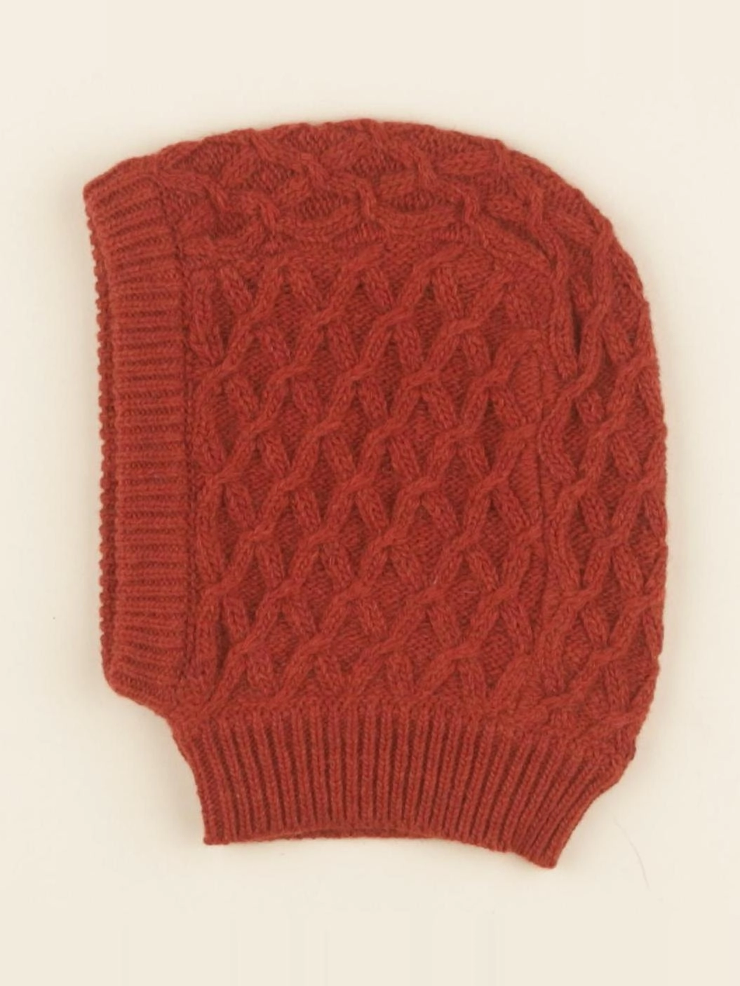 Lililotte - cagoule Eliott tricot chataigne - 6/12 mois