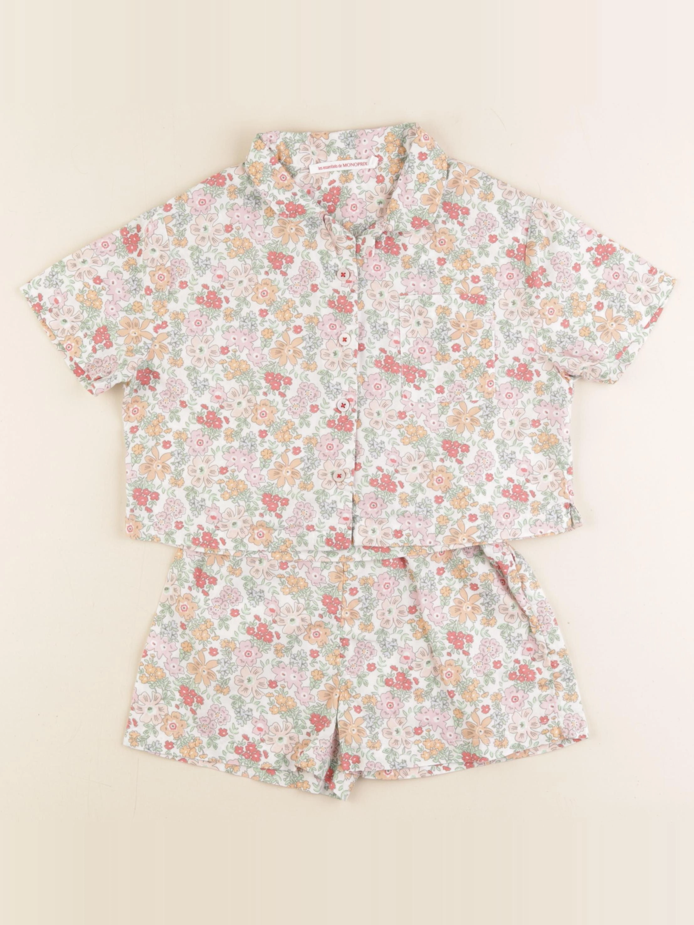 Monoprix - pyjama coton multicolore - 4 ans