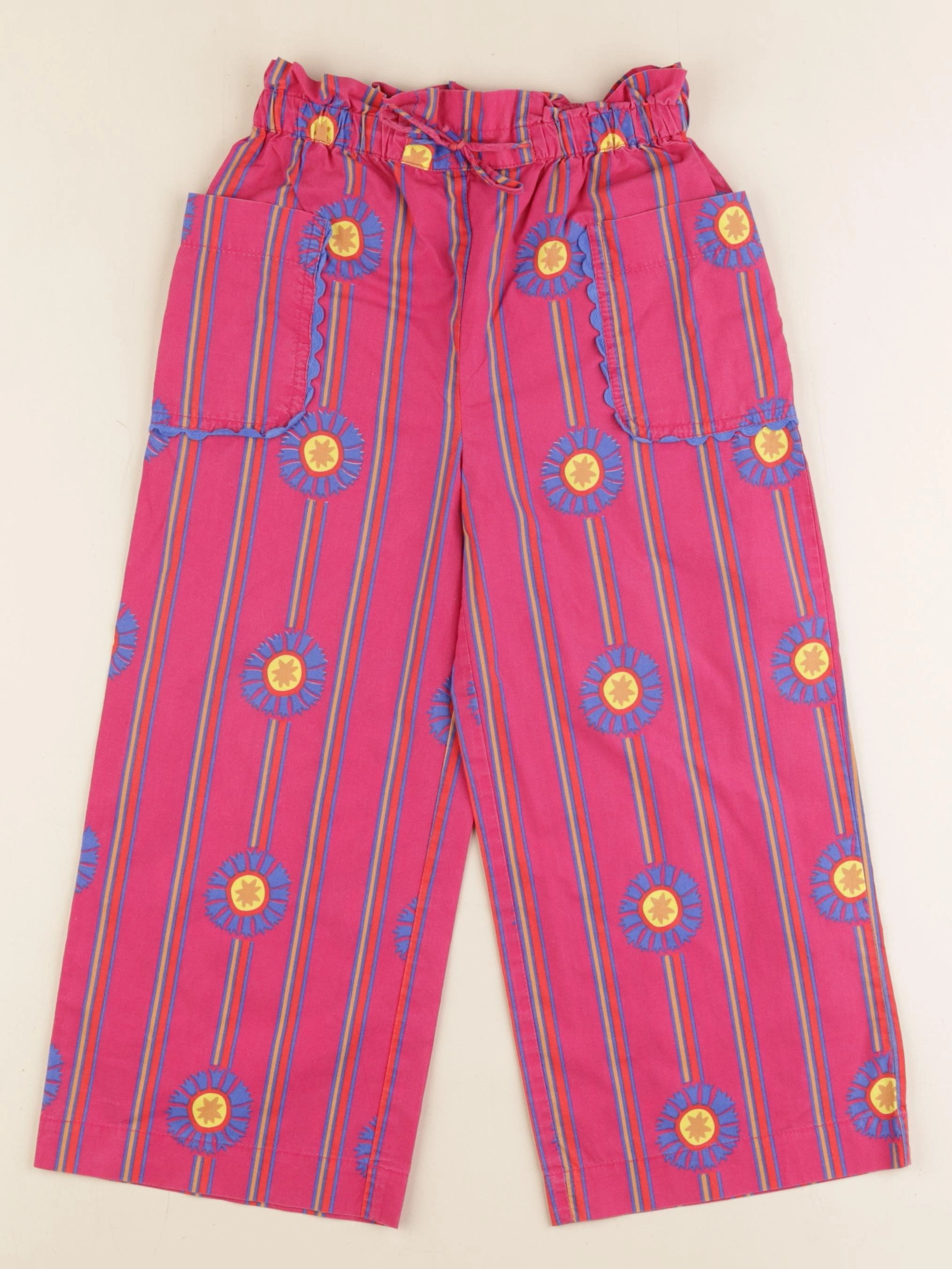 Monoprix X Caroline De Benoist  - pantalon rose - 5/6 ans