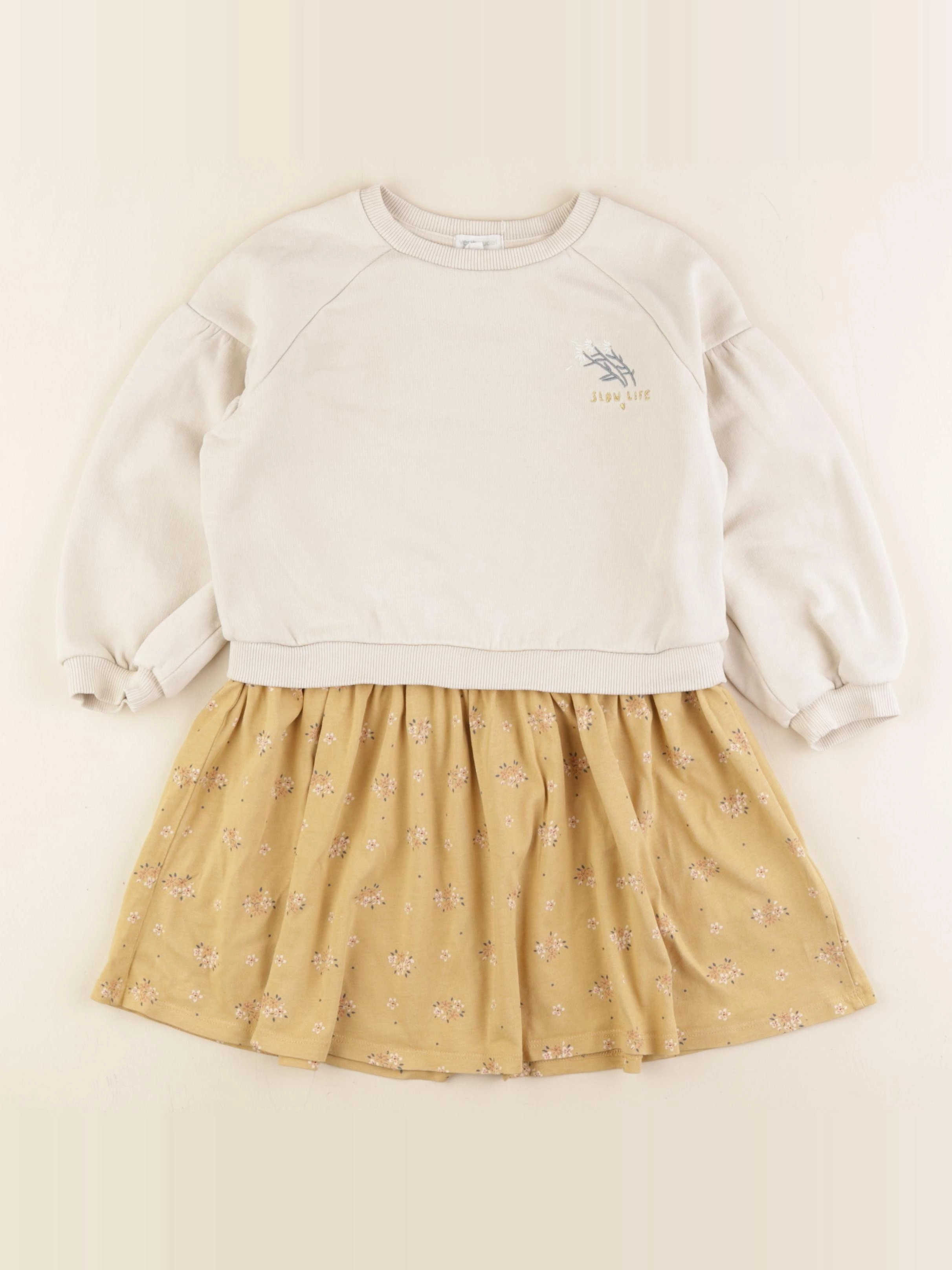 Vertbaudet - robe beige - 5 ans
